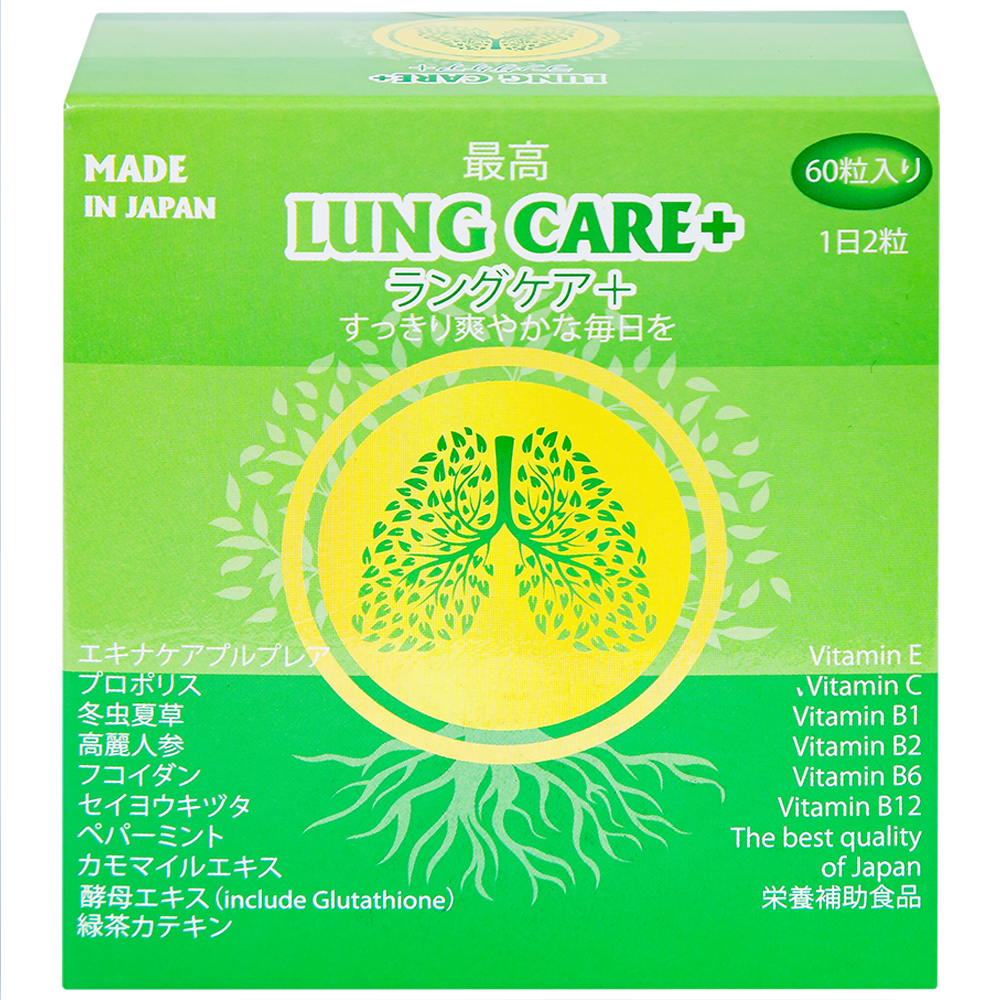 Viên uống bổ phổi, hỗ trợ hệ hô hấp khỏe mạnh Lung Care+ Jpanwell (60 viên)