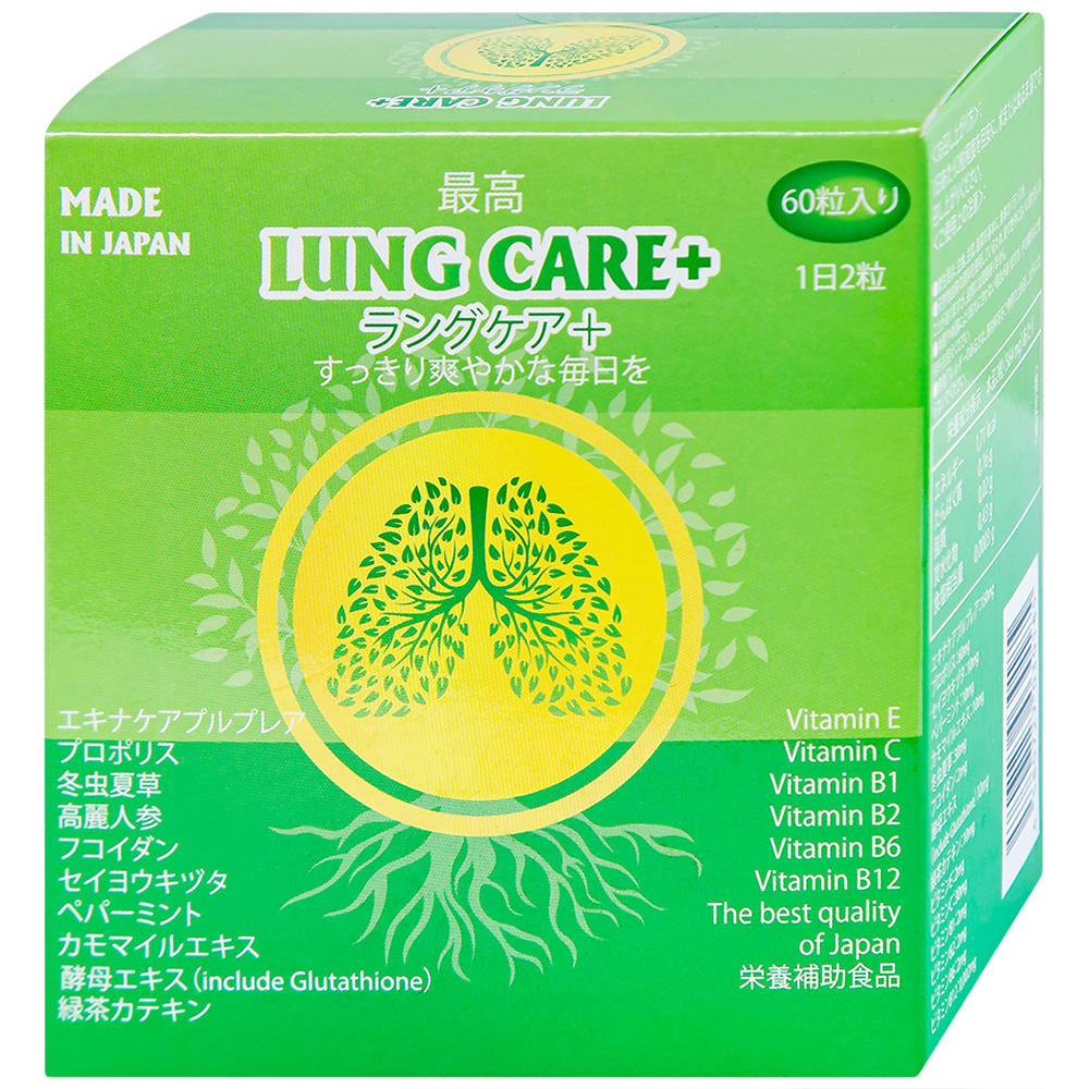 Viên uống bổ phổi, hỗ trợ hệ hô hấp khỏe mạnh Lung Care+ Jpanwell (60 viên)