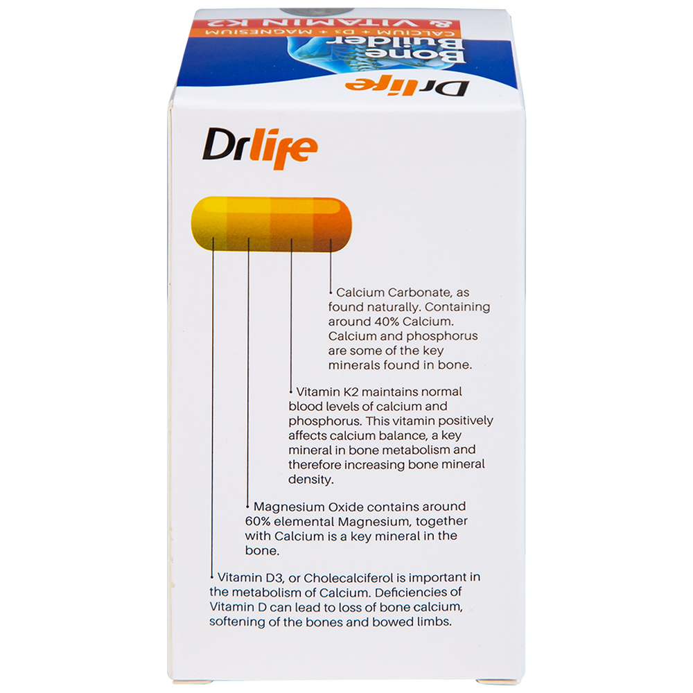 Viên uống bổ sung canxi và vitamin cho xương, phòng chống loãng xương Bone Builder Drlife (60 viên)