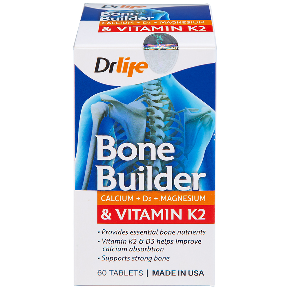 Viên uống bổ sung canxi và vitamin cho xương, phòng chống loãng xương Bone Builder Drlife (60 viên)
