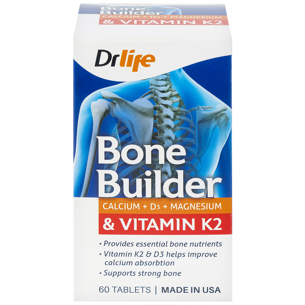 Viên uống bổ sung canxi và vitamin cho xương, phòng chống loãng xương Bone Builder Drlife (60 viên)