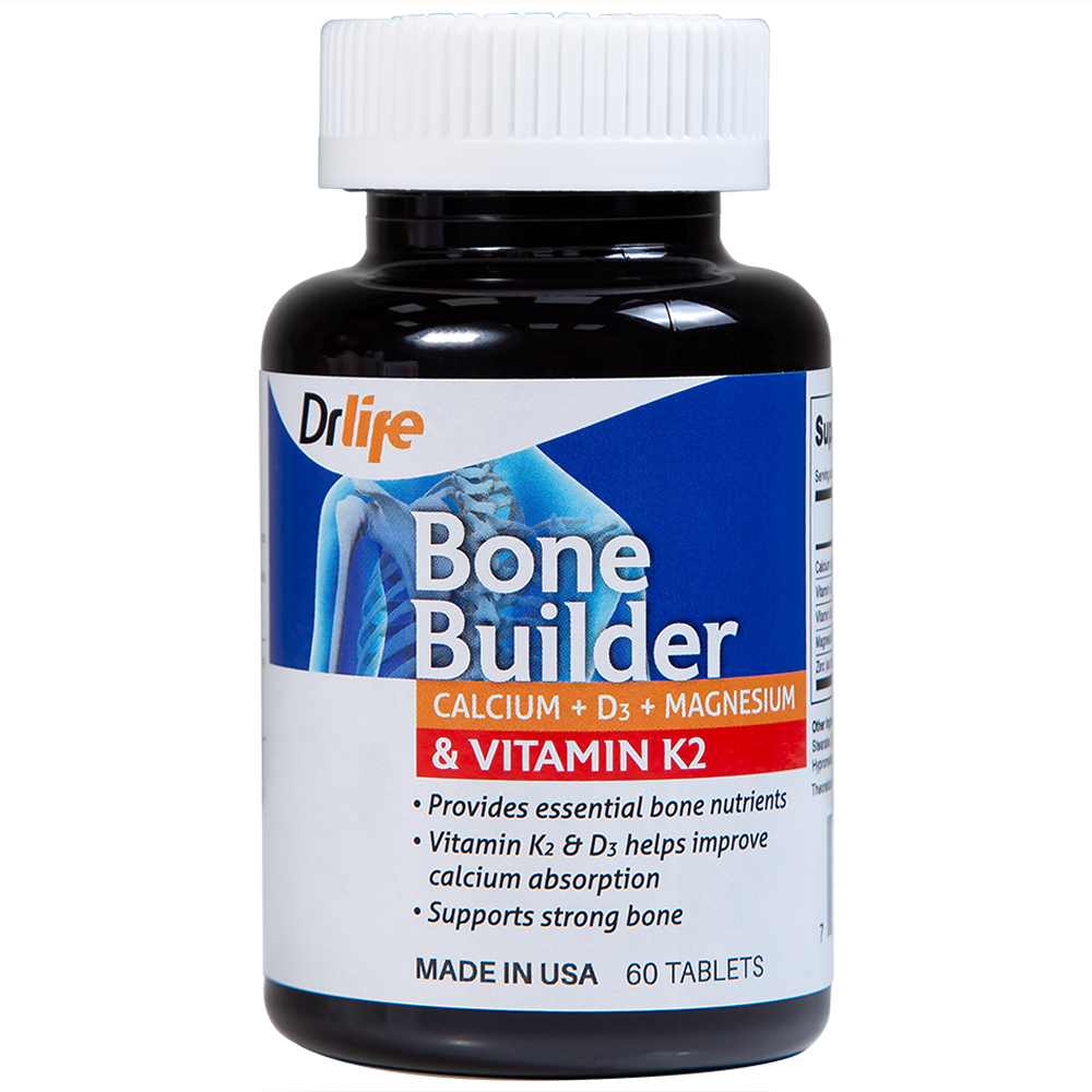 Viên uống bổ sung canxi và vitamin cho xương, phòng chống loãng xương Bone Builder Drlife (60 viên)