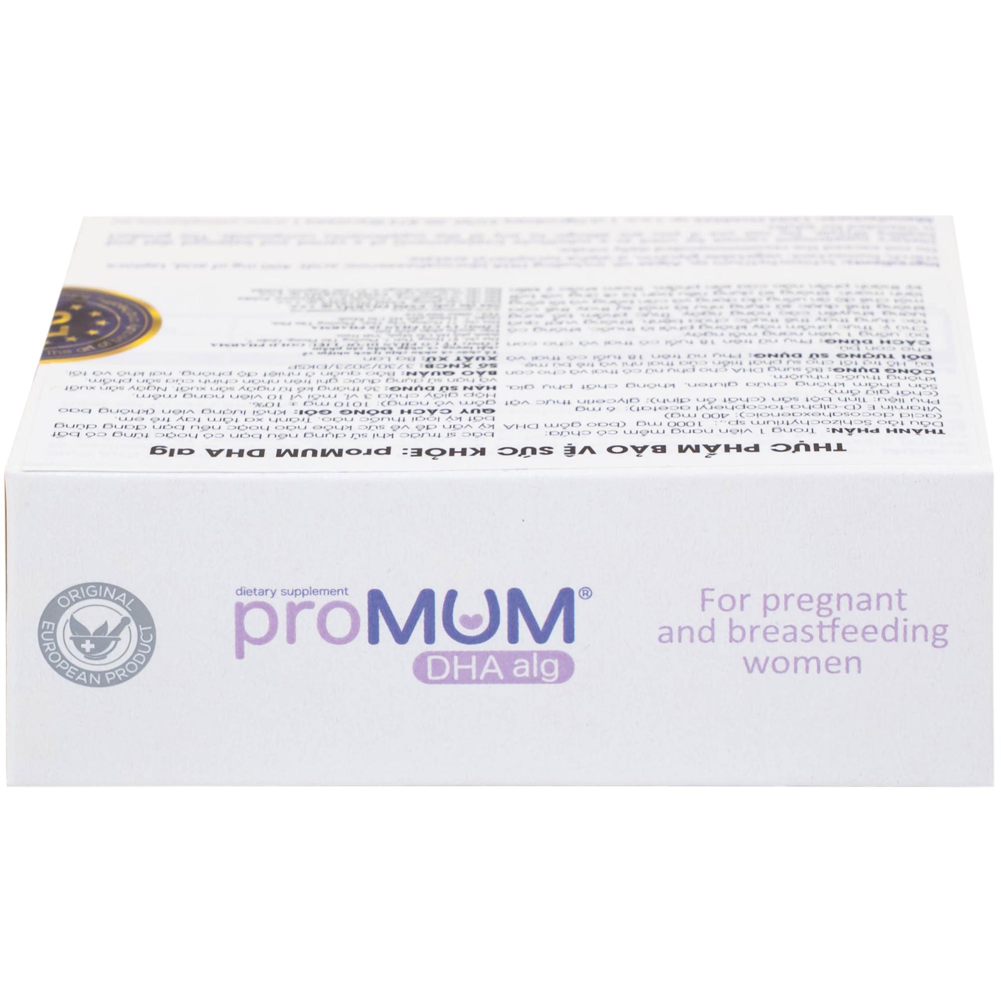 Viên uống bổ sung DHA cho phụ nữ có thai và cho con bú proMUM DHA Alg (3 vỉ x 10 viên)