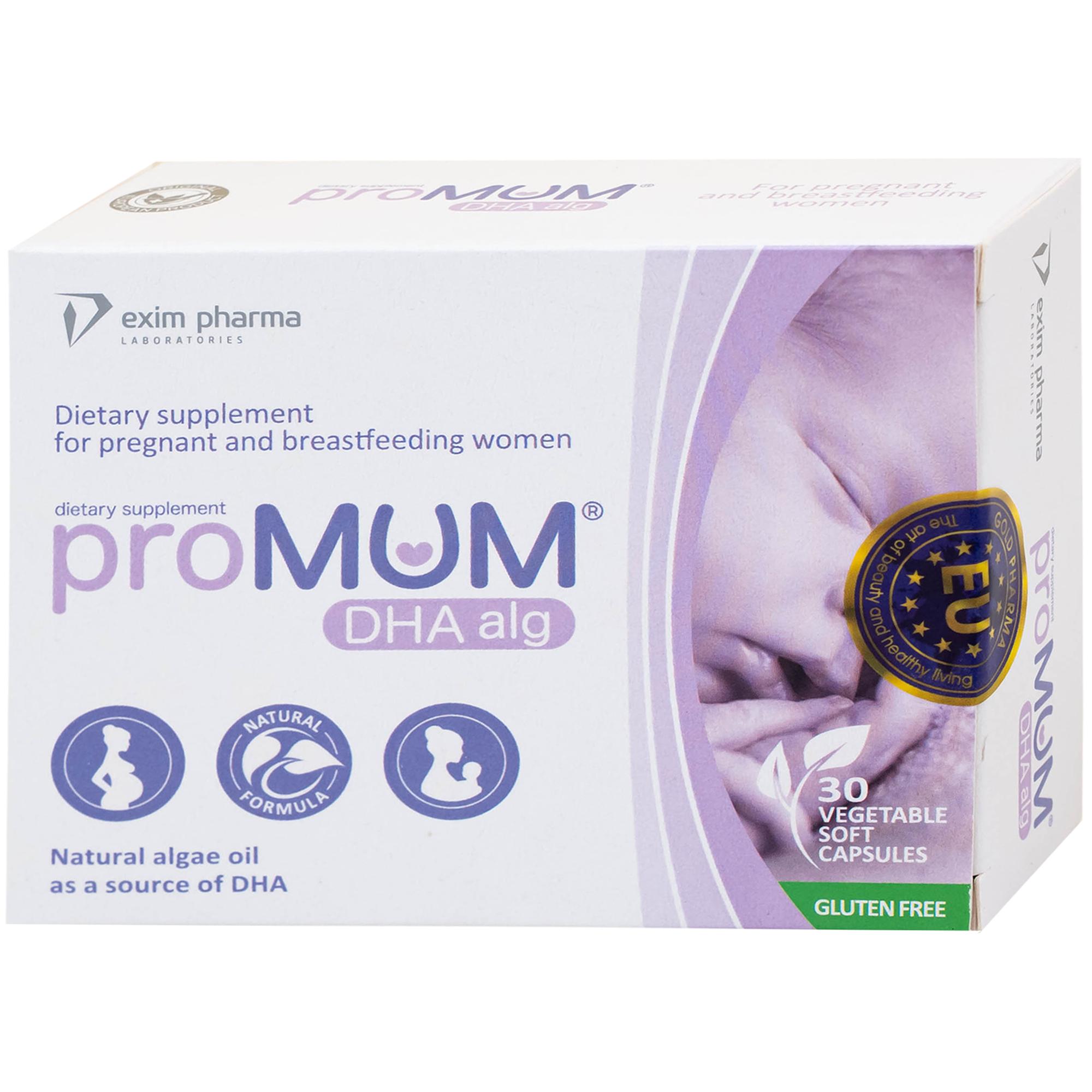 Viên uống bổ sung DHA cho phụ nữ có thai và cho con bú proMUM DHA Alg (3 vỉ x 10 viên)