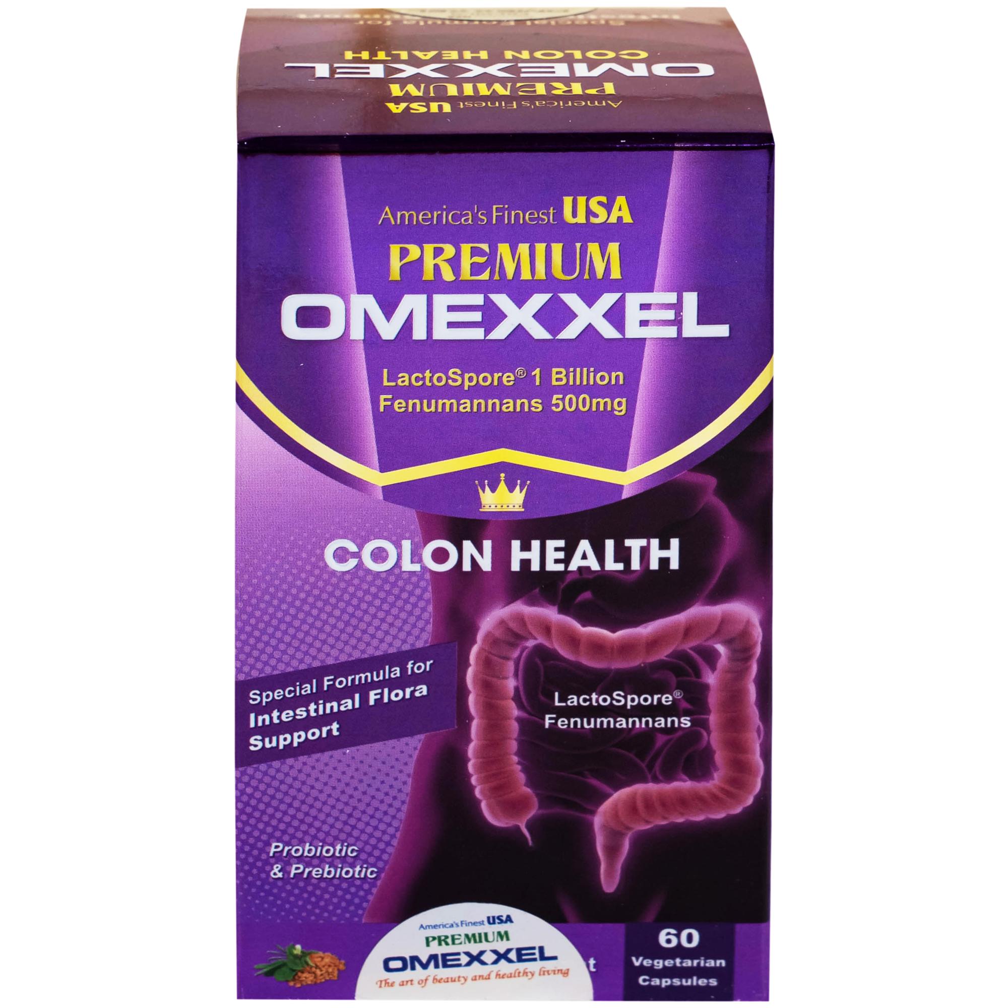 Viên uống bổ sung lợi khuẩn, hỗ trợ giảm rối loạn tiêu hóa Premium Omexxel Colon Health (60 viên)