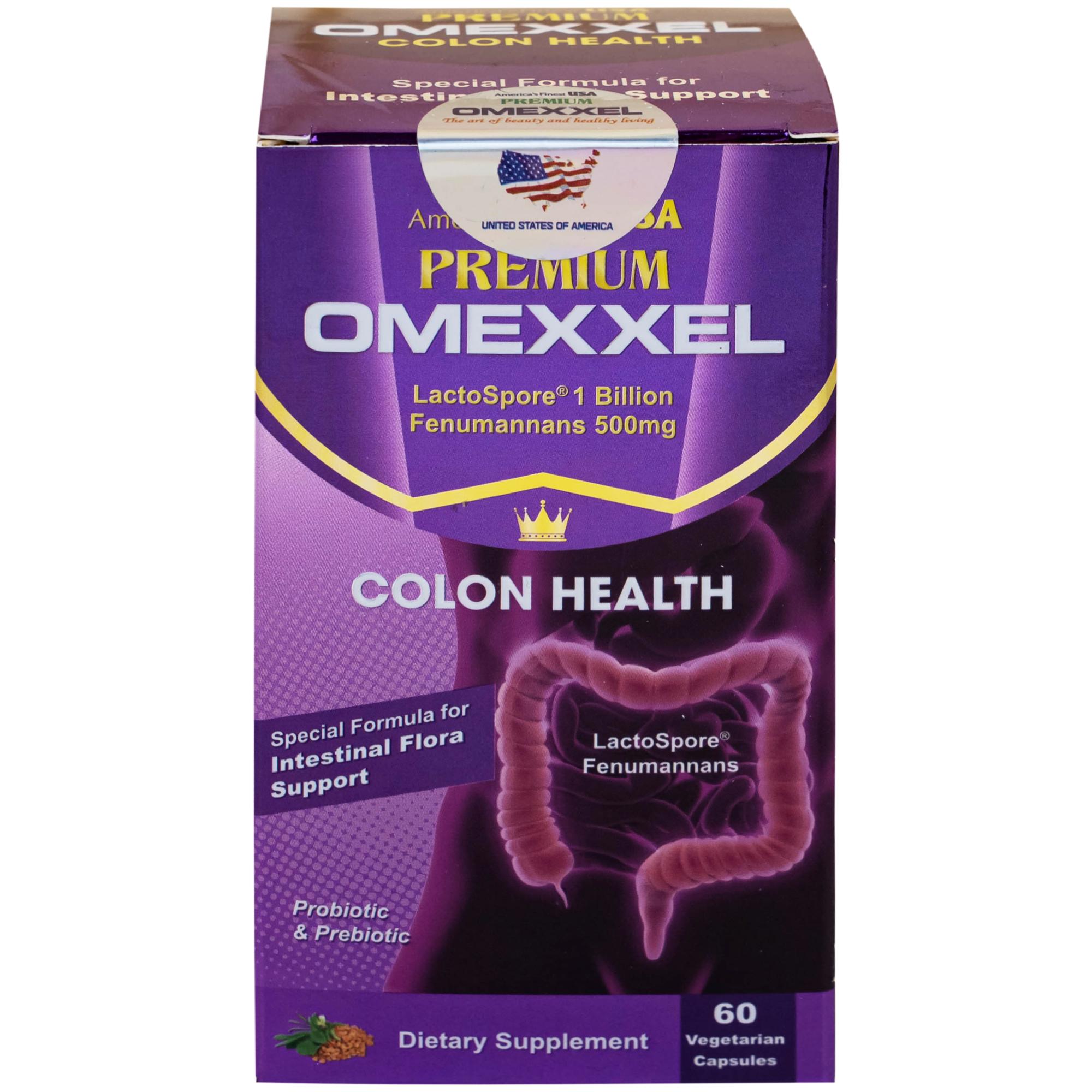 Viên uống bổ sung lợi khuẩn, hỗ trợ giảm rối loạn tiêu hóa Premium Omexxel Colon Health (60 viên)