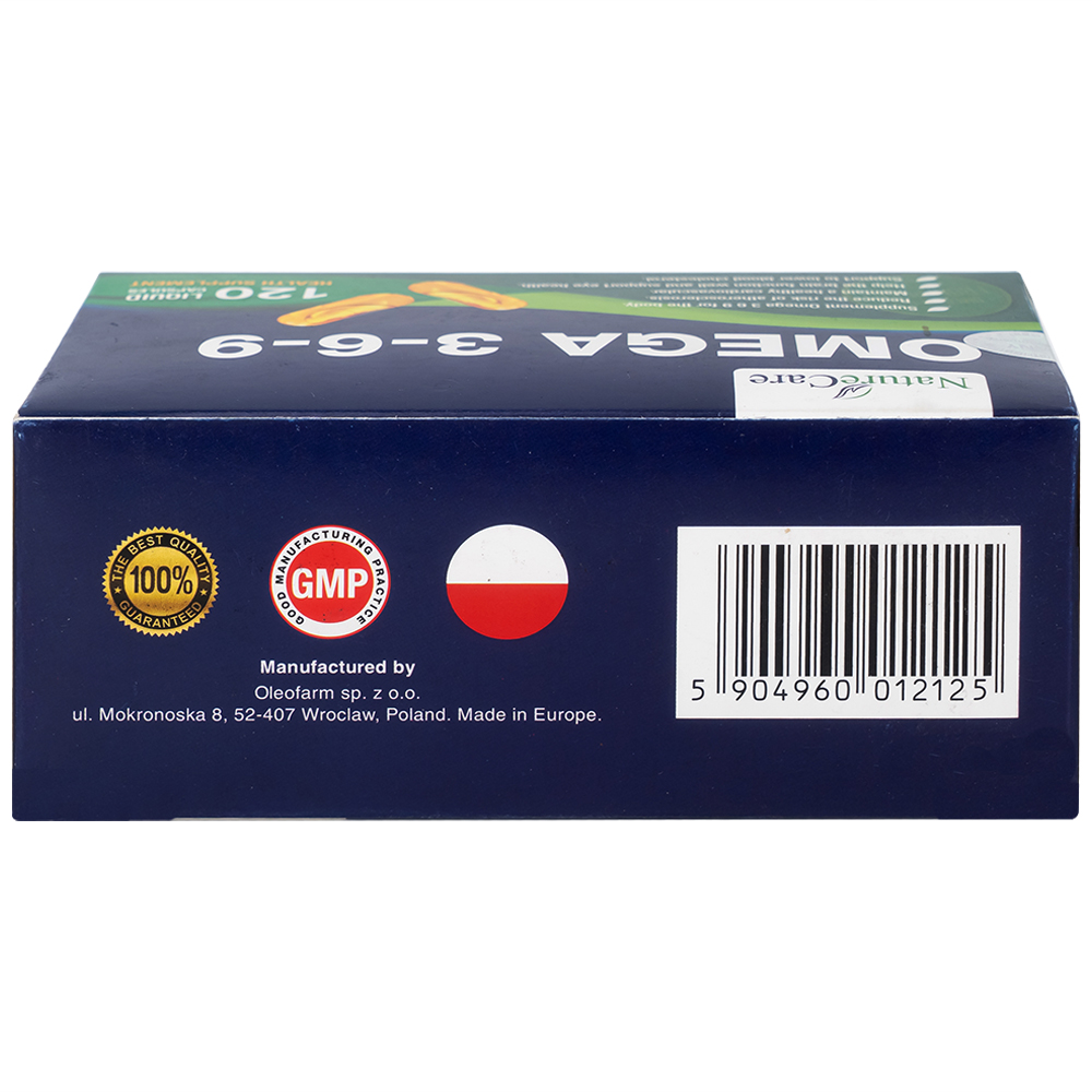Viên uống bổ sung Omega 3-6-9, tốt cho tim mạch, não và mắt, giảm nguy cơ xơ vữa động mạch Omega 3-6-9 NatureCare (6 vỉ x 20 viên)