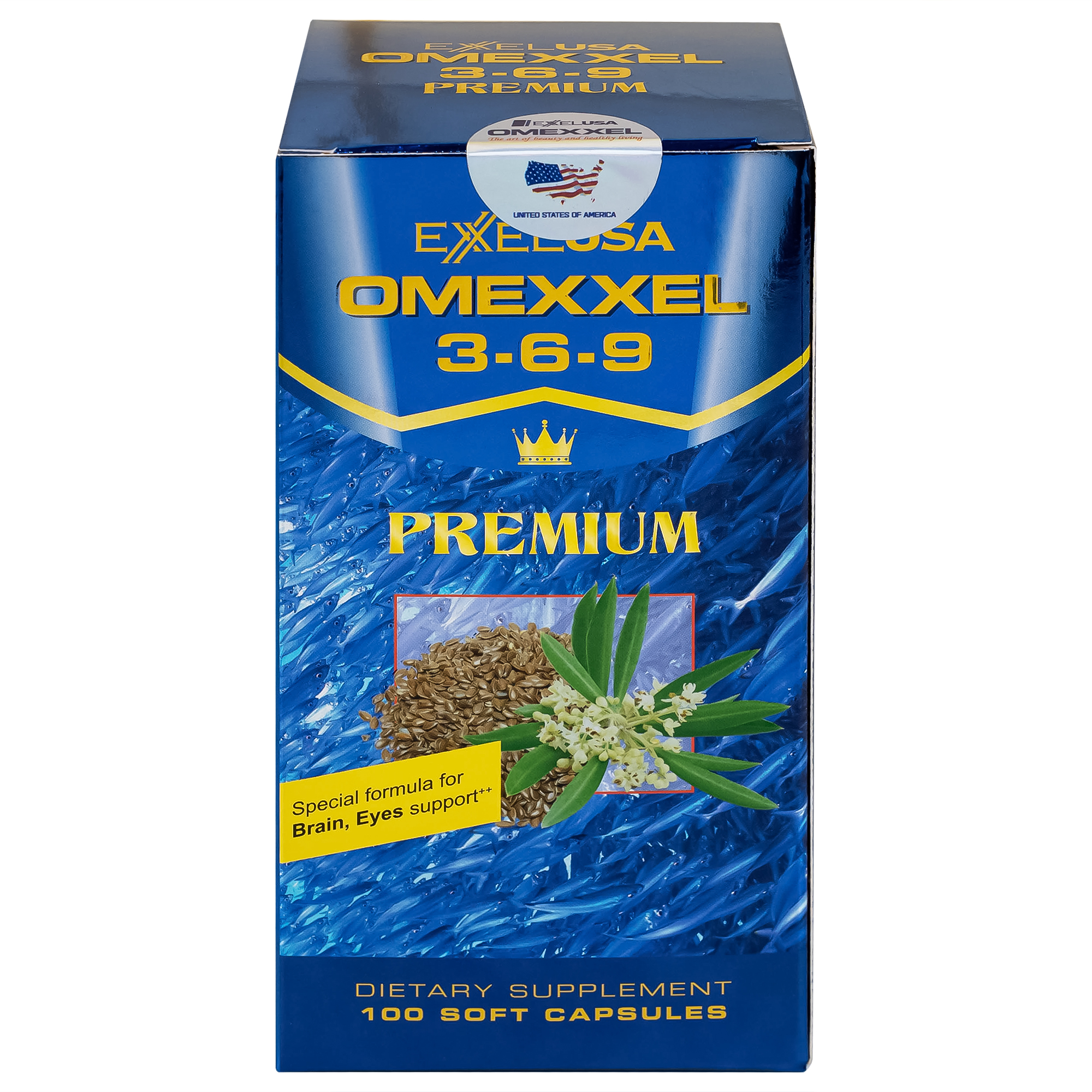 Viên uống hỗ trợ tốt cho não và mắt Omexxel 3-6-9 Premium (100 viên)