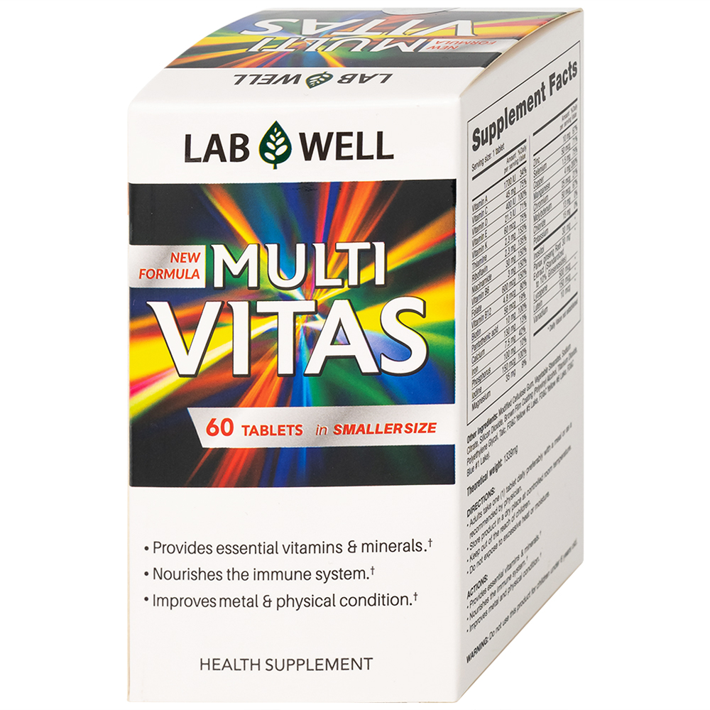 Viên uống bổ sung vitamin và khoáng chất cho cơ thể Multi Vitas Lab Well (60 viên)