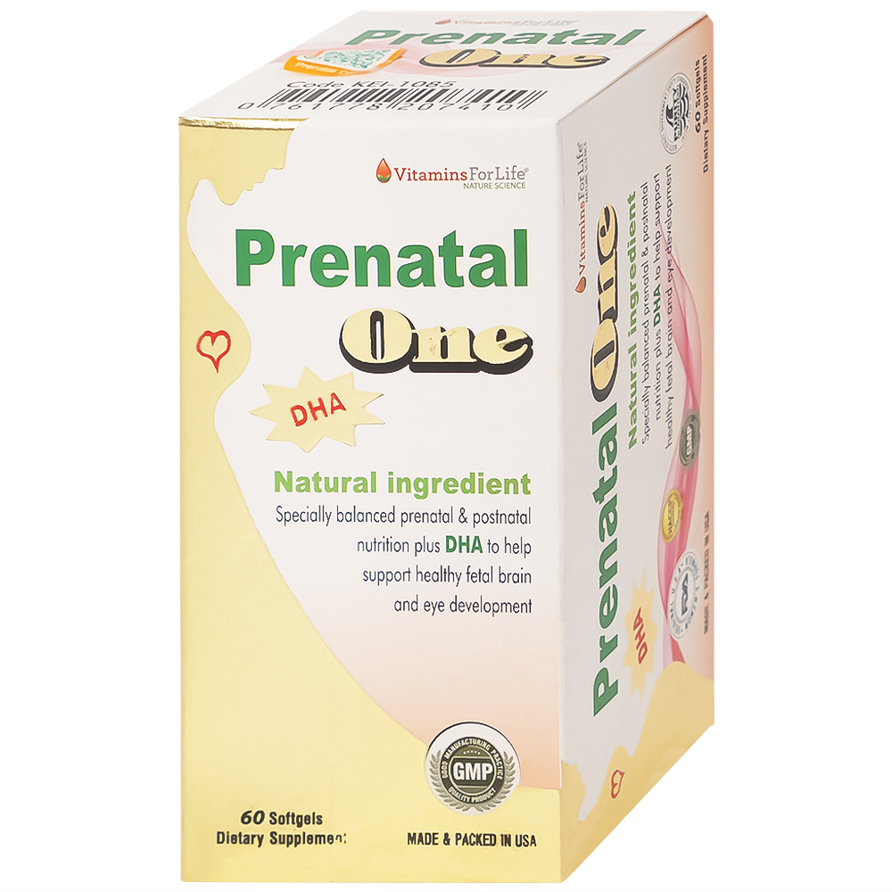 Viên uống bổ sung vitamin và khoáng chất cho phụ nữ mang thai và sau sinh Prenatal One Vitamins For Life (60 viên)