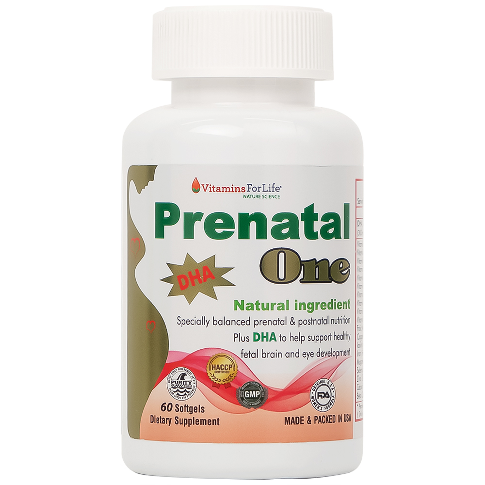 Viên uống bổ sung vitamin và khoáng chất cho phụ nữ mang thai và sau sinh Prenatal One Vitamins For Life (60 viên)