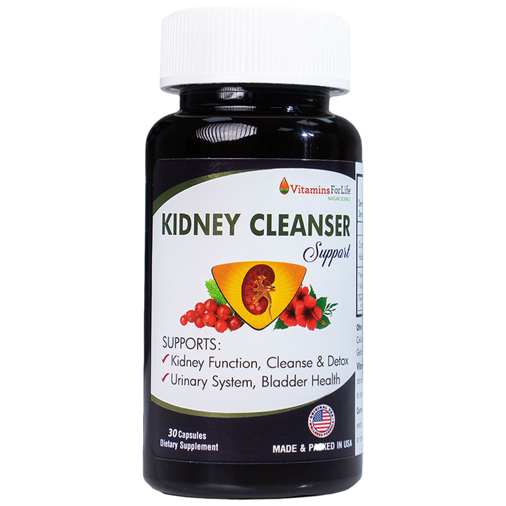 Viên uống bổ thận, hỗ trợ giảm nguy cơ viêm đường tiết niệu Kidney Cleanser Support Vitamins For Life (30 viên)