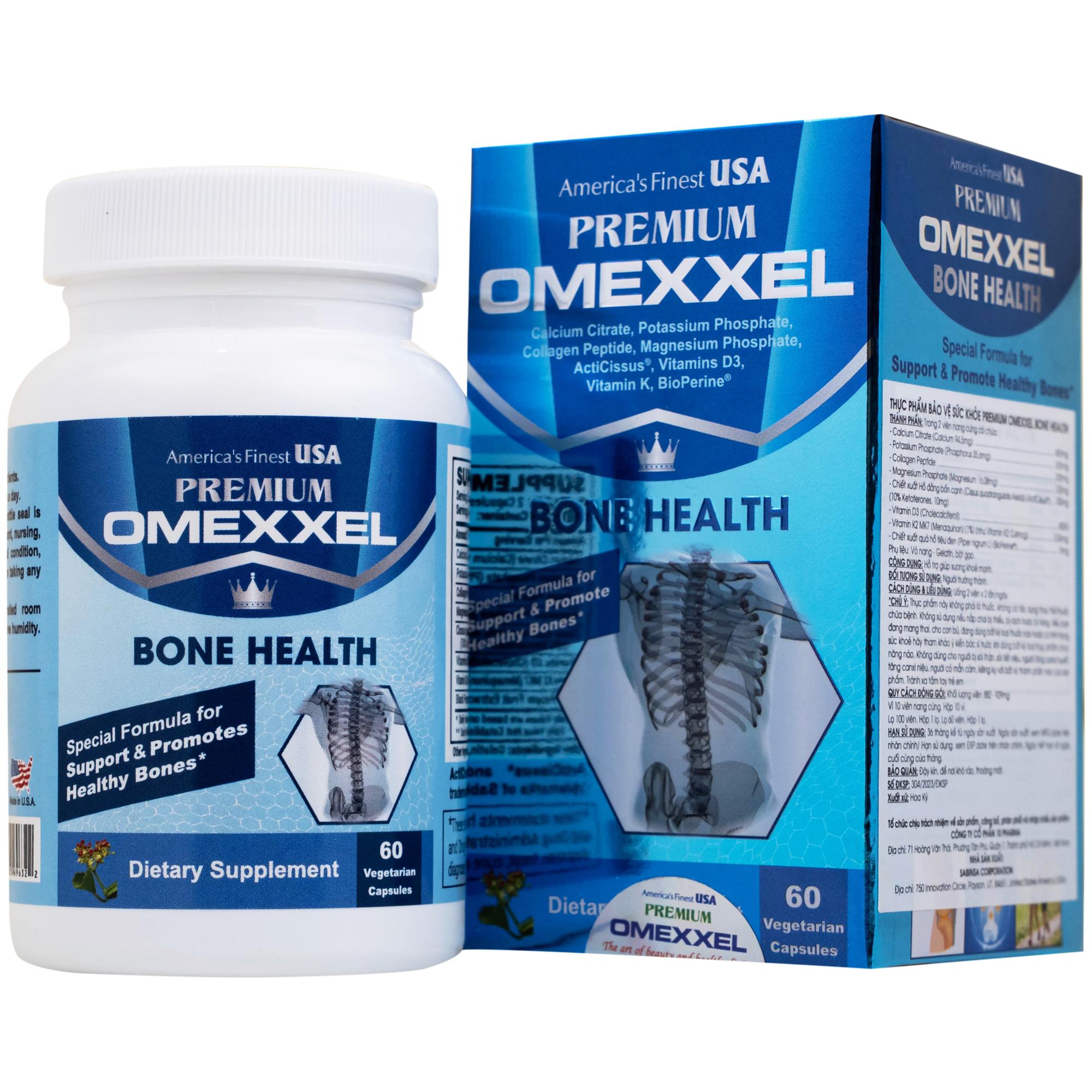 Viên uống hỗ trợ xương khỏe mạnh Premium Omexxel Bone Health (60 viên)