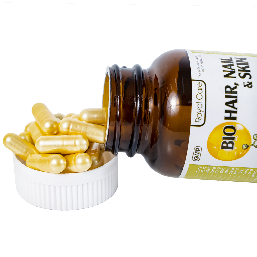 Viên uống hỗ trợ cải thiện sạm da, khô da, móng tóc chắc khoẻ Bio Hair, Nail & Skin Royal Care (30 viên)