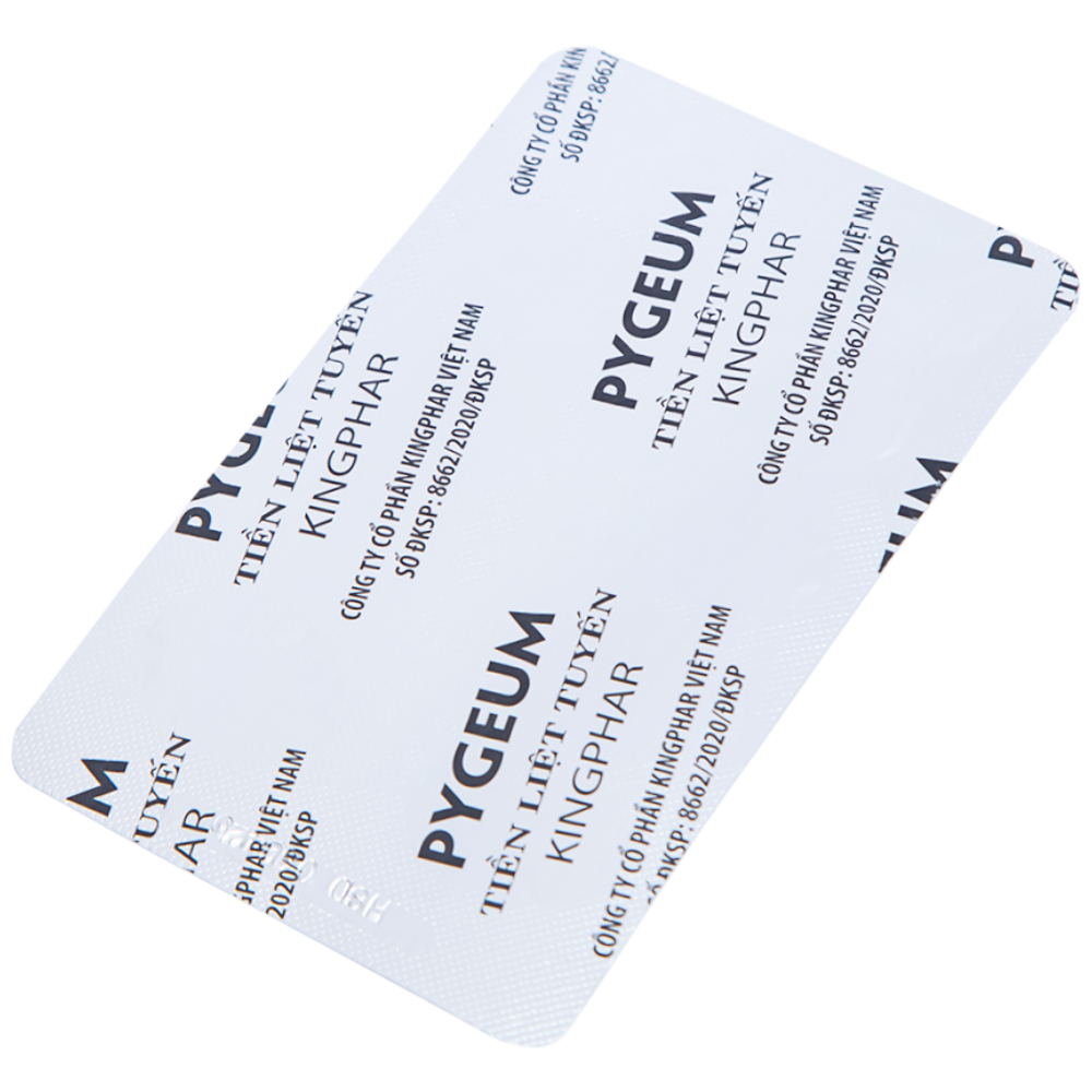 Viên uống hỗ trợ cho người phì đại tiền liệt tuyến Pygeum Tiền Liệt Tuyến Kingphar (4 vỉ x 10 viên)