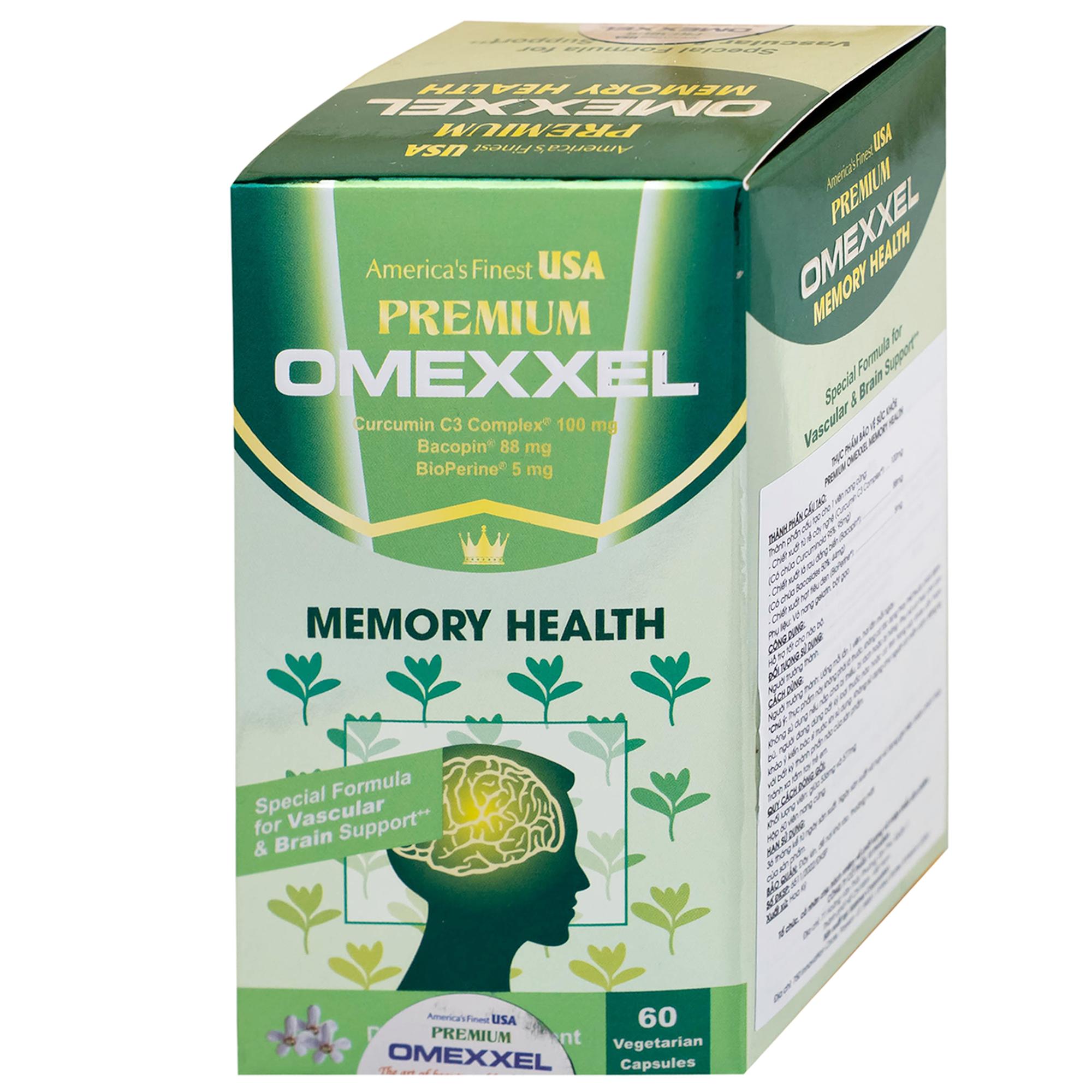Viên uống hỗ trợ tốt cho não bộ Premium Omexxel Memory Health (60 viên)