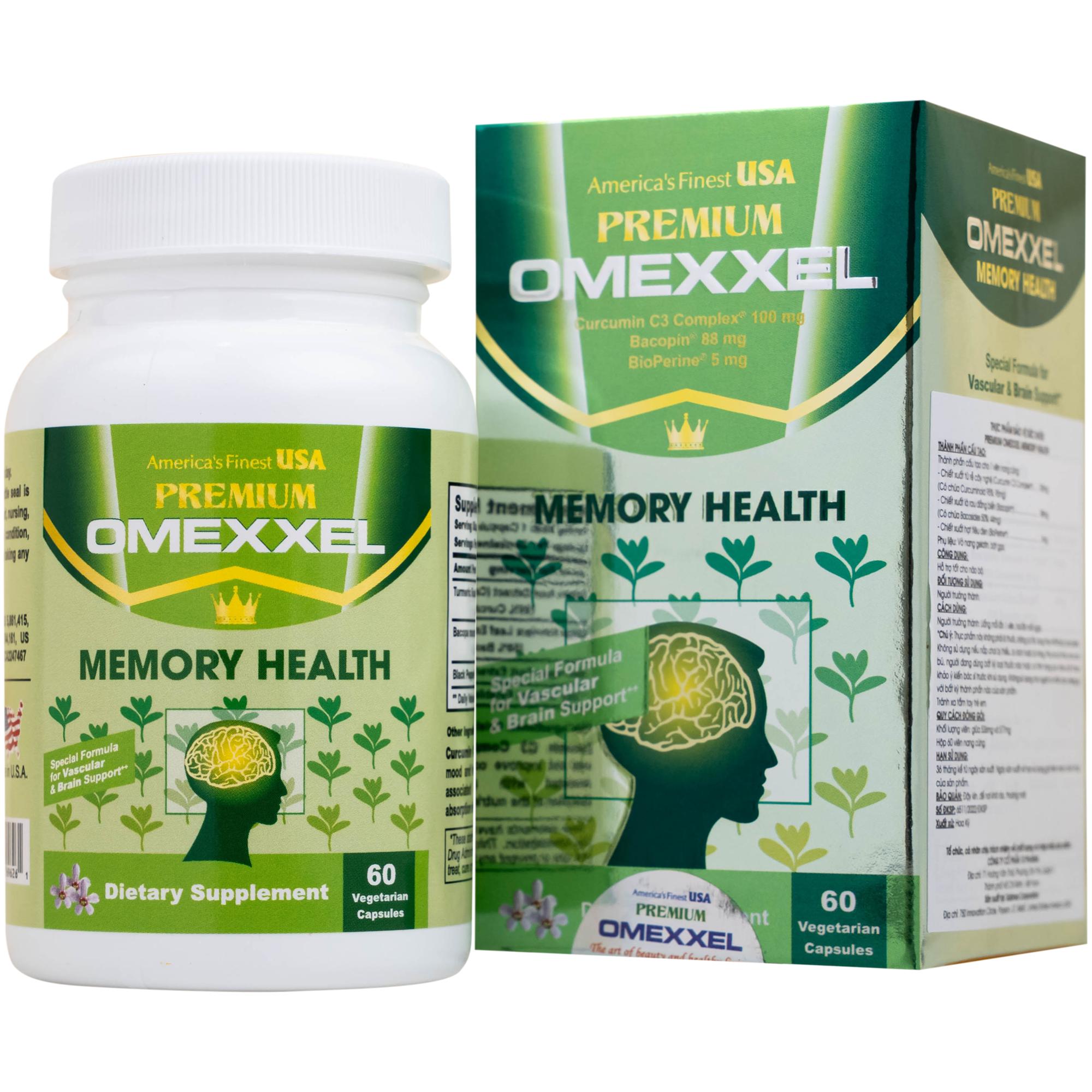 Viên uống hỗ trợ tốt cho não bộ Premium Omexxel Memory Health (60 viên)