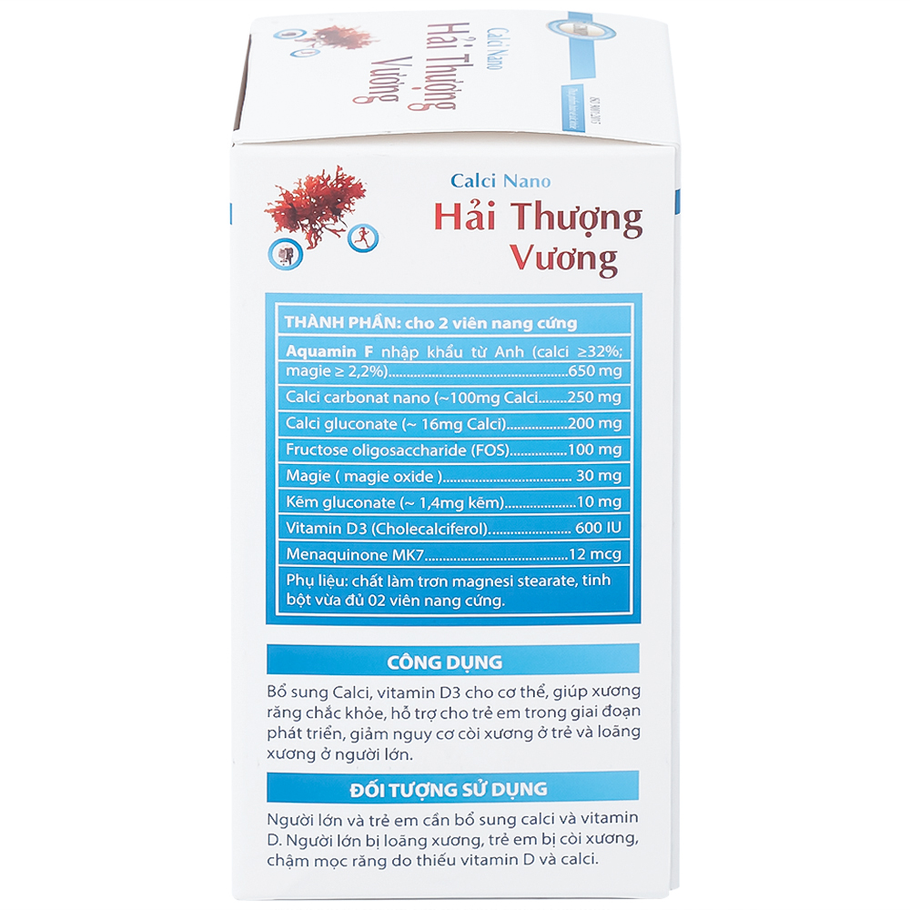 Viên uống bổ sung canxi giúp xương răng chắc khỏe Calci Nano Hải Thượng Vương (60 viên)