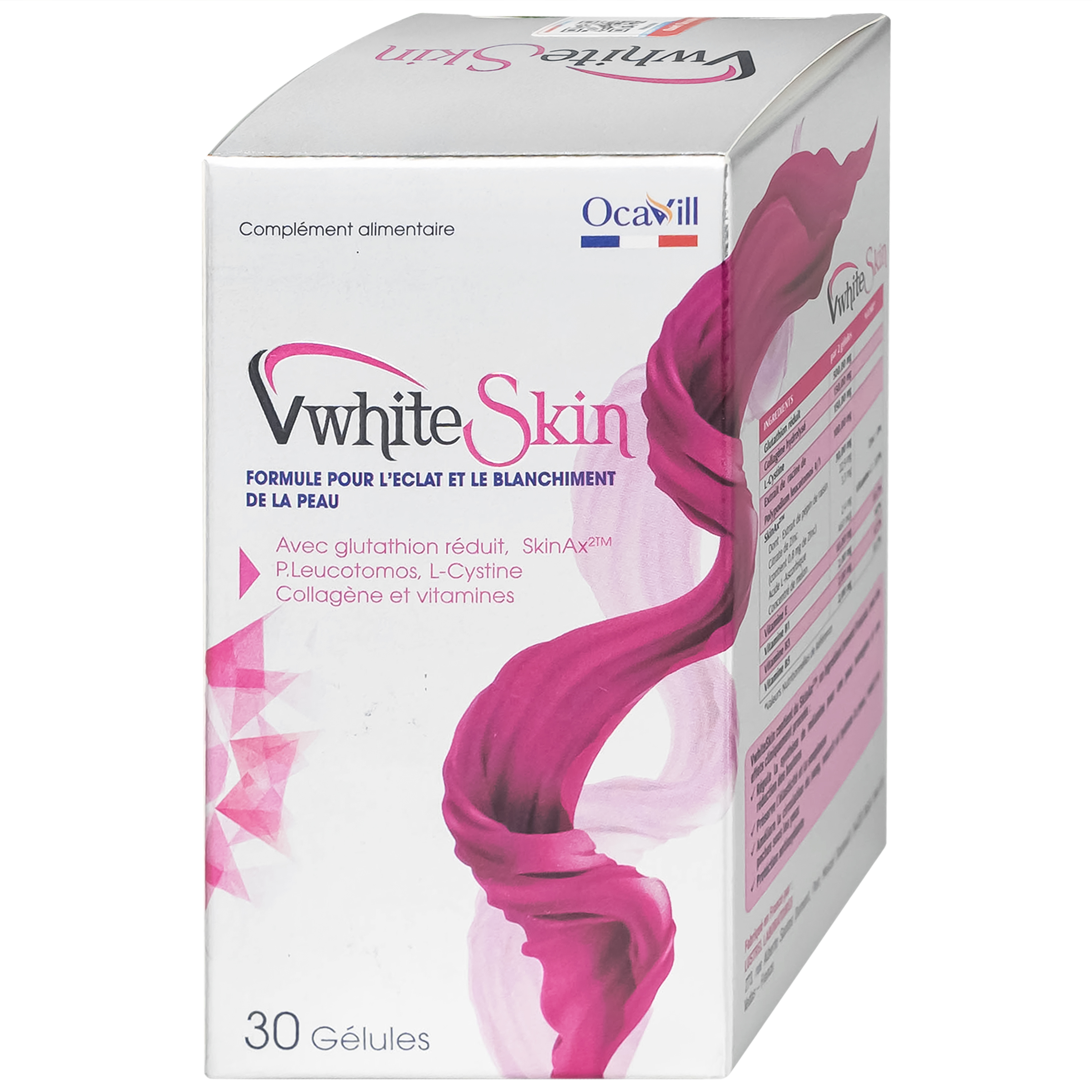 Viên uống giúp đẹp da, giảm sạm da, tăng đàn hồi và độ ẩm cho da VwhiteSkin Ocavill (30 viên)