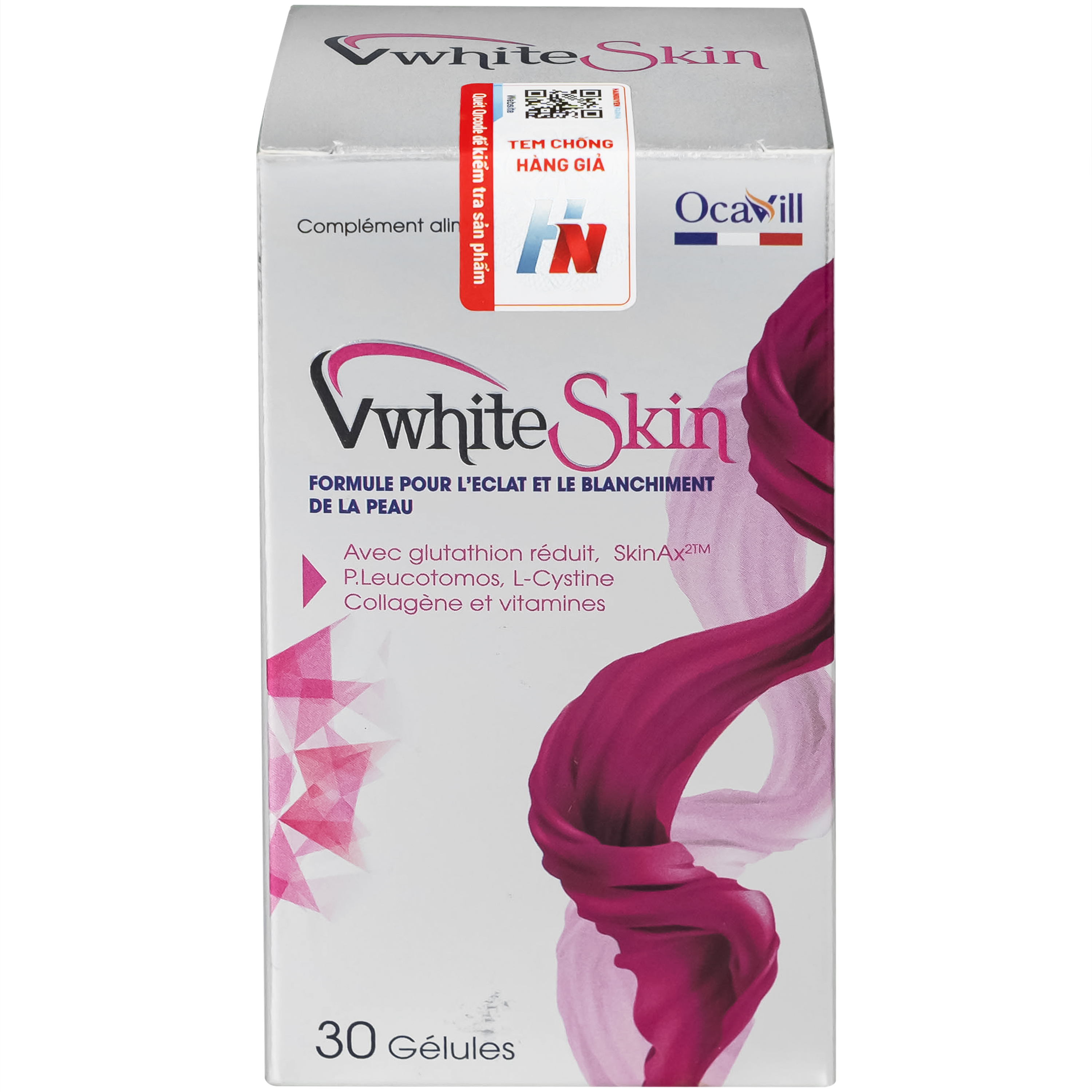 Viên uống giúp đẹp da, giảm sạm da, tăng đàn hồi và độ ẩm cho da VwhiteSkin Ocavill (30 viên)