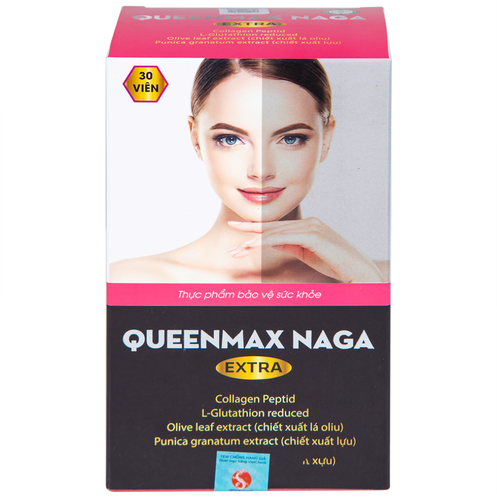 Viên uống bổ sung collagen giúp da săn chắc, tươi sáng Queenmax Naga Extra Vesta (30 viên)
