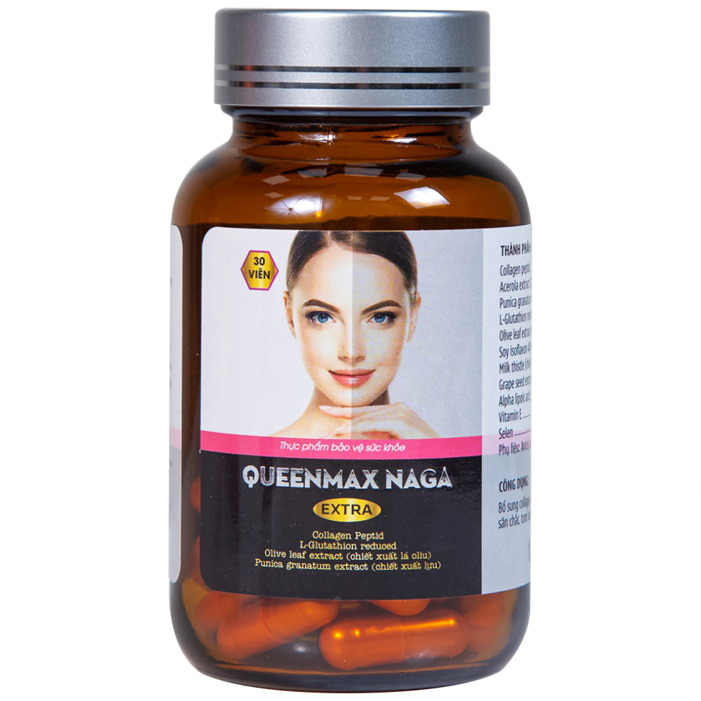 Viên uống bổ sung collagen giúp da săn chắc, tươi sáng Queenmax Naga Extra Vesta (30 viên)