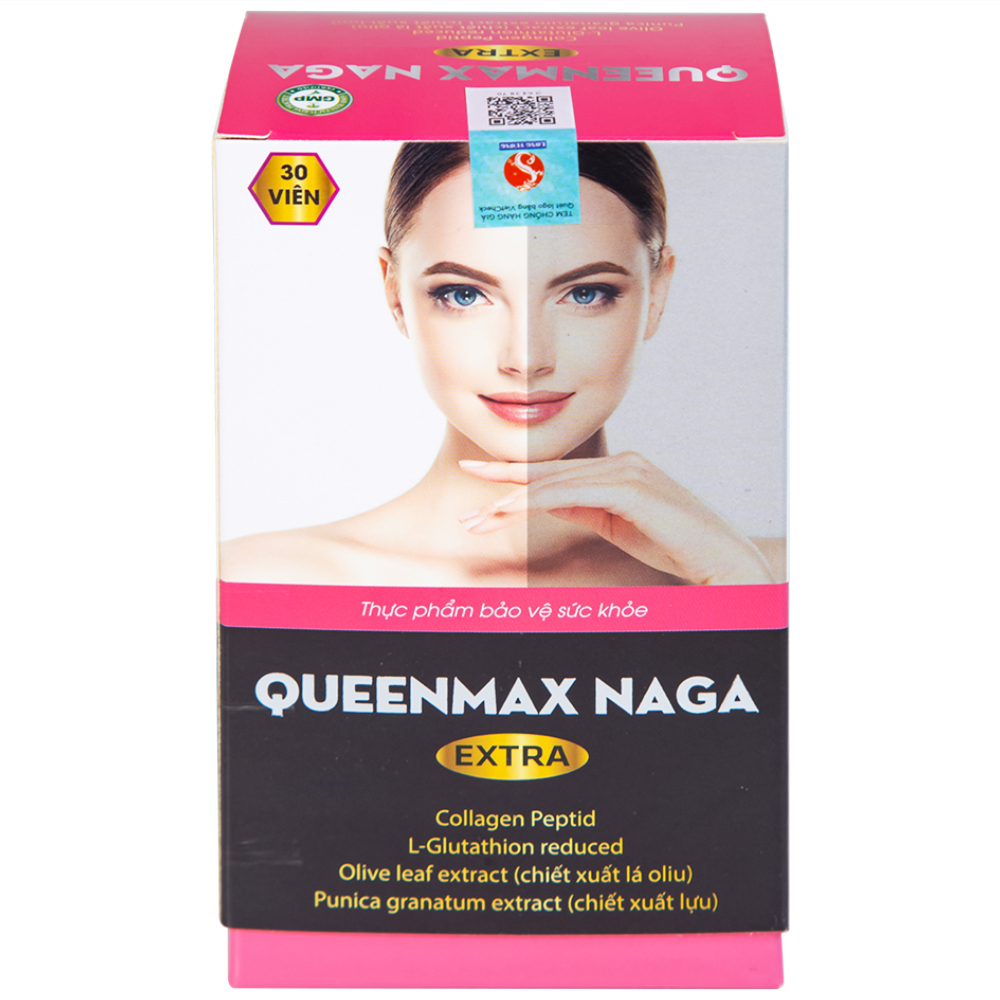 Viên uống bổ sung collagen giúp da săn chắc, tươi sáng Queenmax Naga Extra Vesta (30 viên)