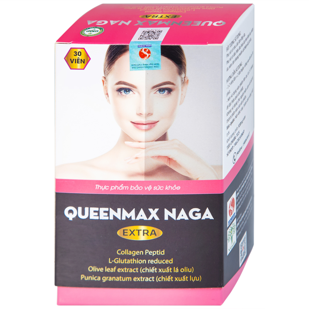 Viên uống bổ sung collagen giúp da săn chắc, tươi sáng Queenmax Naga Extra Vesta (30 viên)