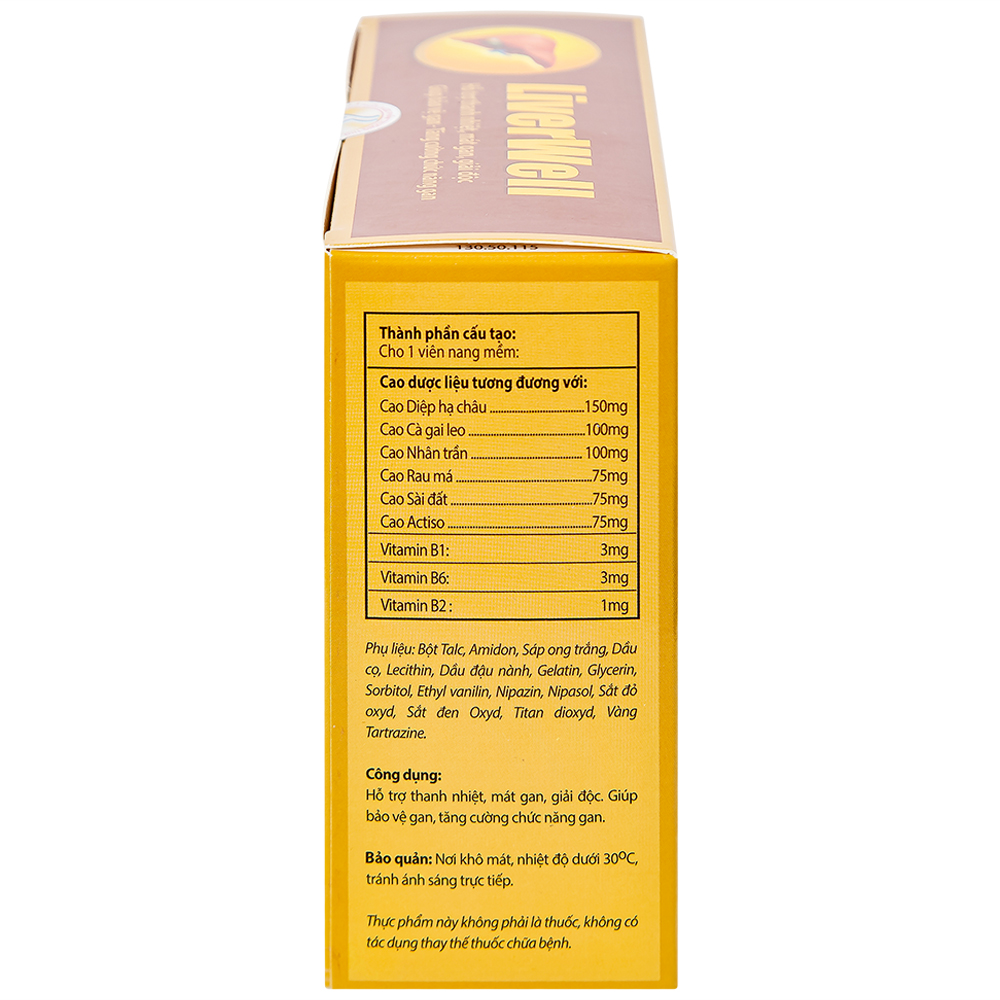 Viên uống hỗ trợ thanh nhiệt, mát gan, giải độc, bảo vệ gan LiverWell (12 vỉ x 5 viên)