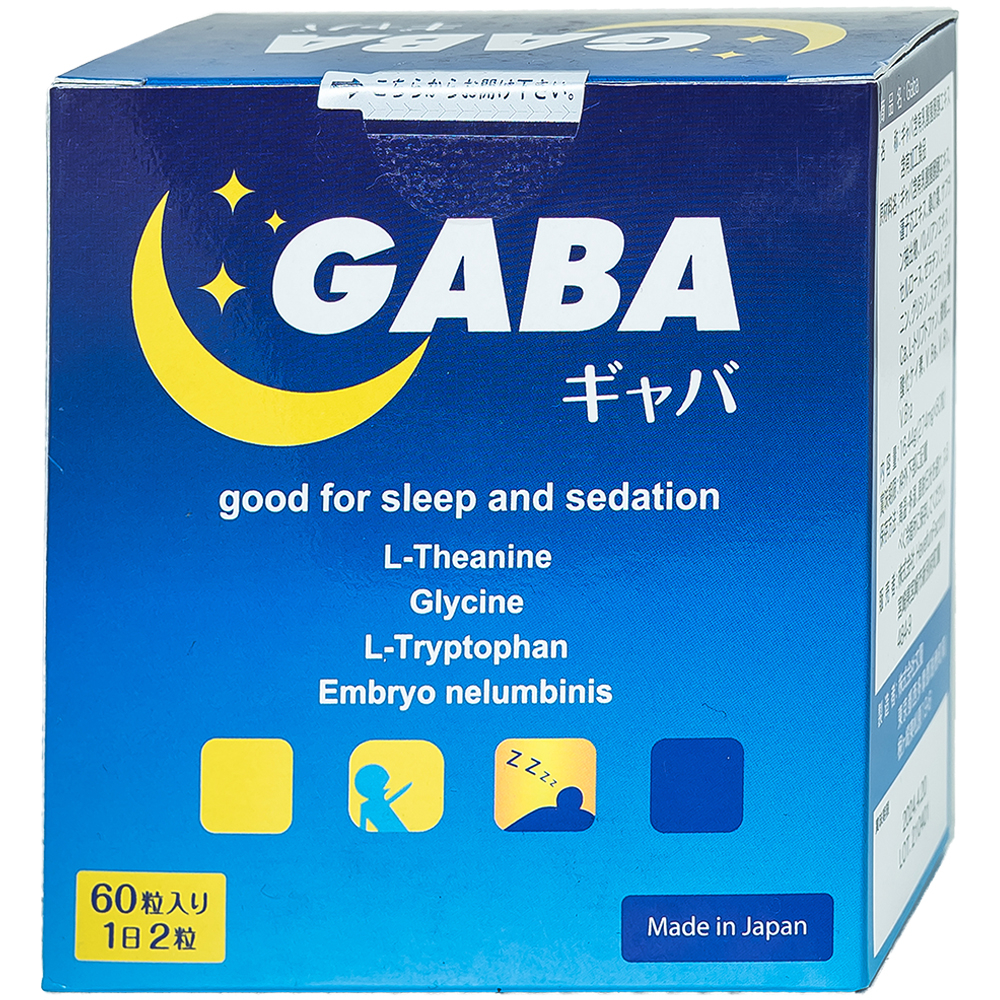 Viên uống hỗ trợ giảm các triệu chứng mất ngủ, khó ngủ, giấc ngủ không sâu, giảm lo lắng Gaba Jpanwell (60 viên)