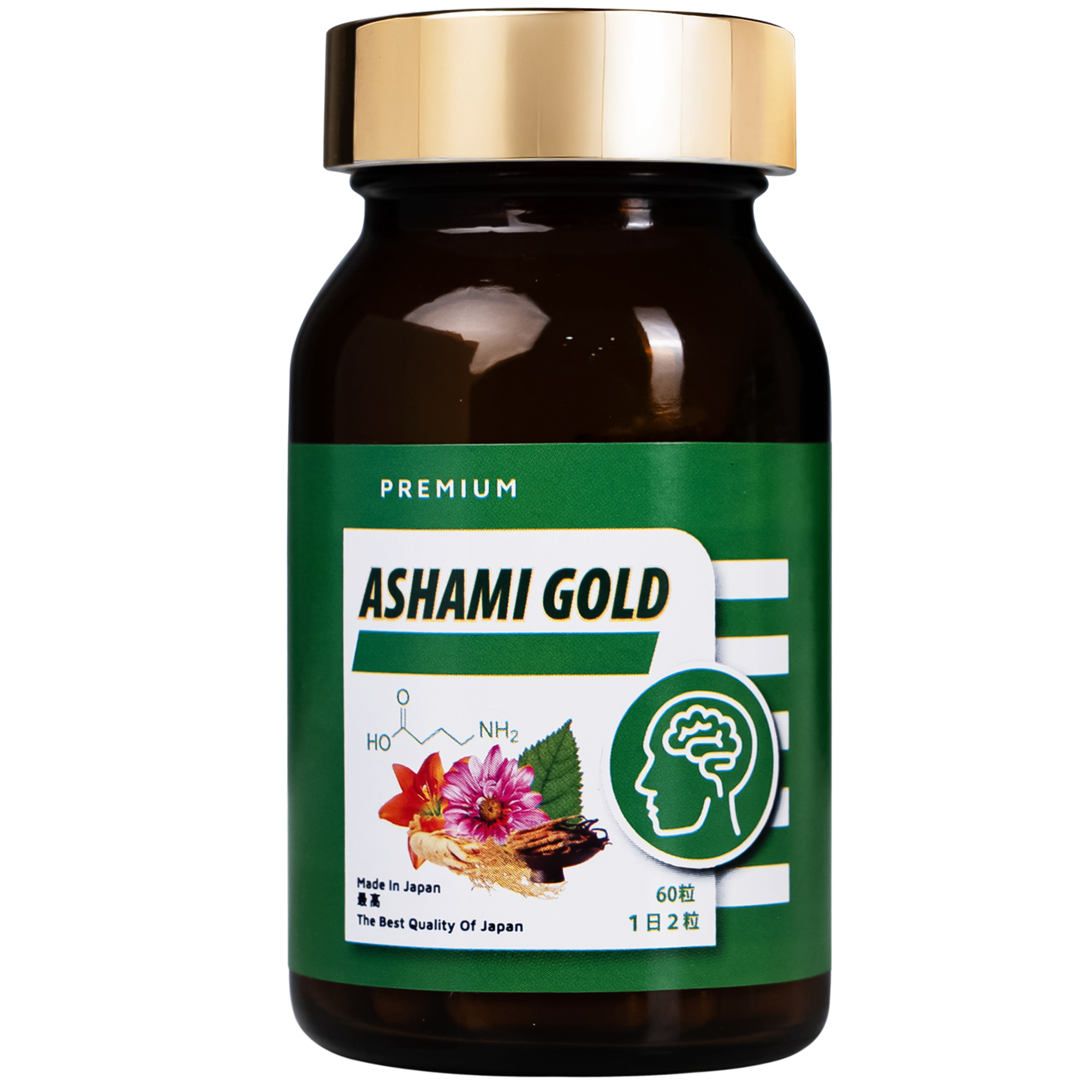 Viên hỗ trợ cải thiện tình trạng lo âu, cải thiện giấc ngủ Ashami Gold (60 viên)