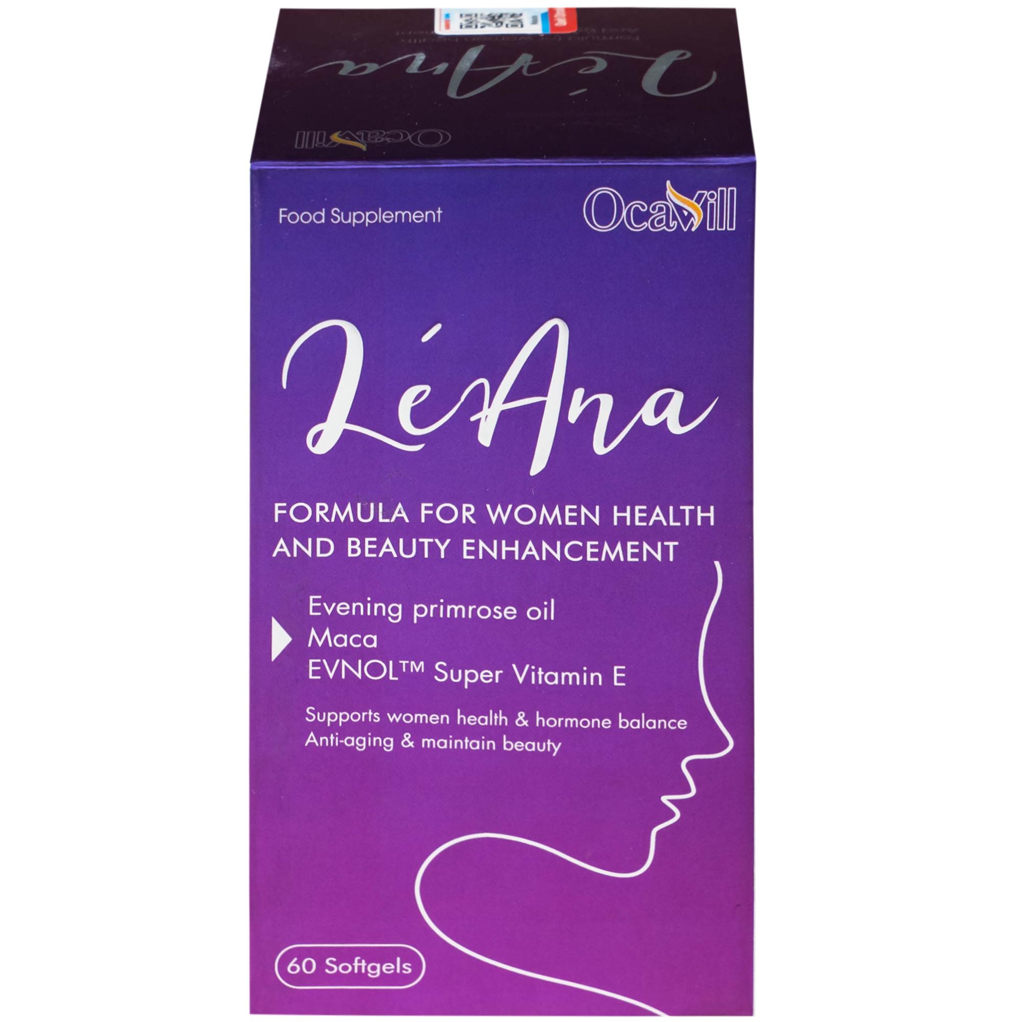 Viên uống hỗ trợ cân bằng nội tiết tố, cải thiện triệu chứng tiền mãn kinh LéAna Ocavill (60 viên)