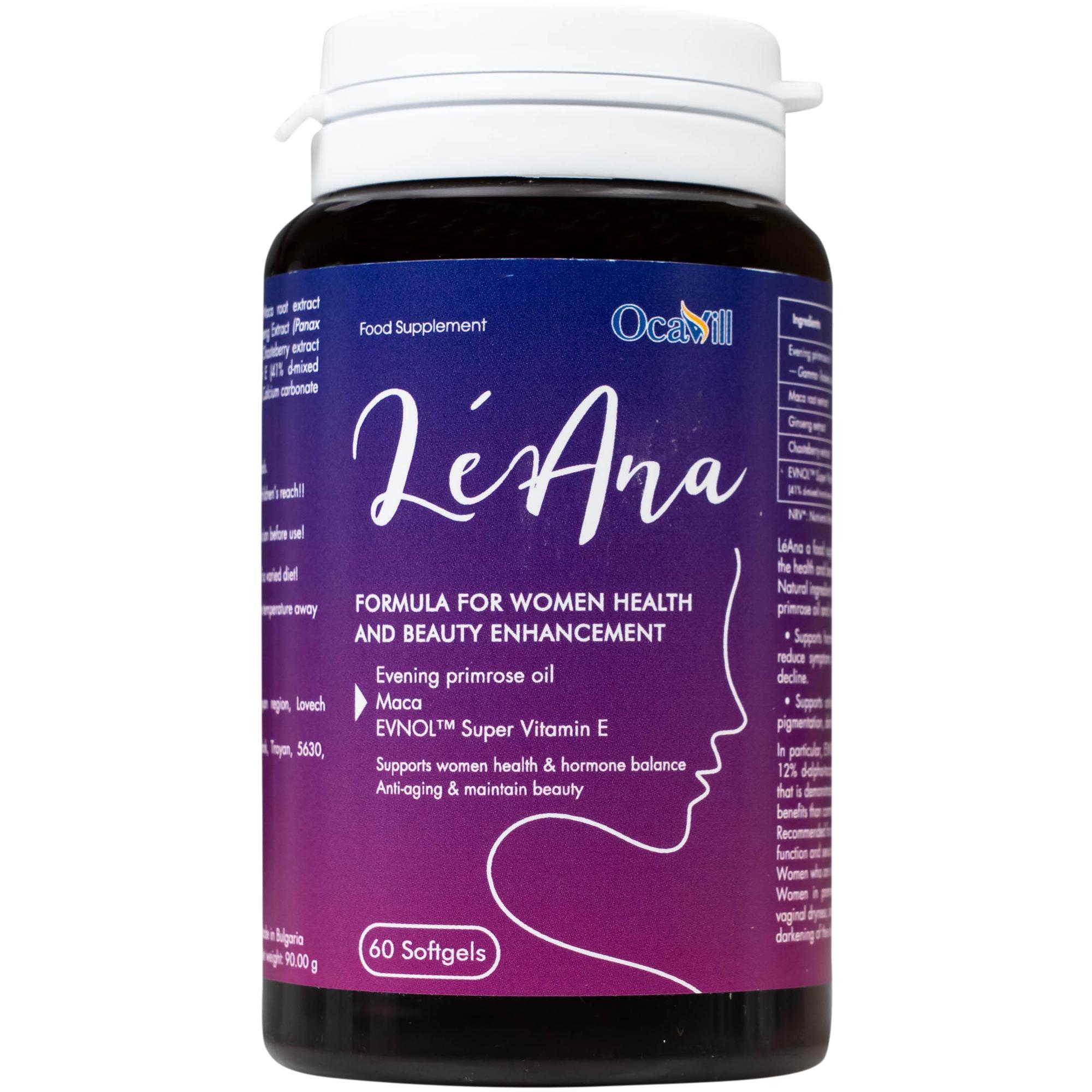 Viên uống hỗ trợ cân bằng nội tiết tố, cải thiện triệu chứng tiền mãn kinh LéAna Ocavill (60 viên)