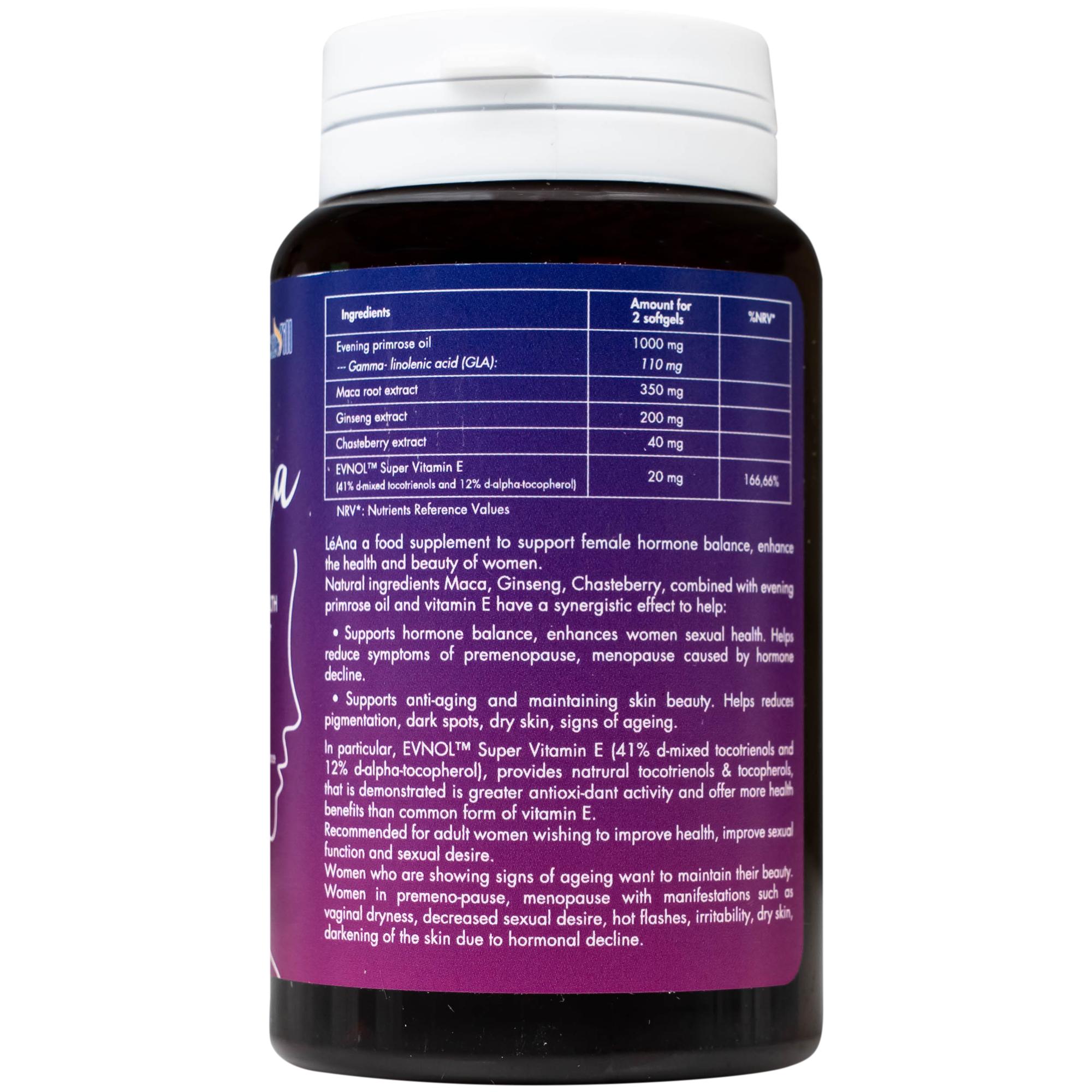 Viên uống hỗ trợ cân bằng nội tiết tố, cải thiện triệu chứng tiền mãn kinh LéAna Ocavill (60 viên)