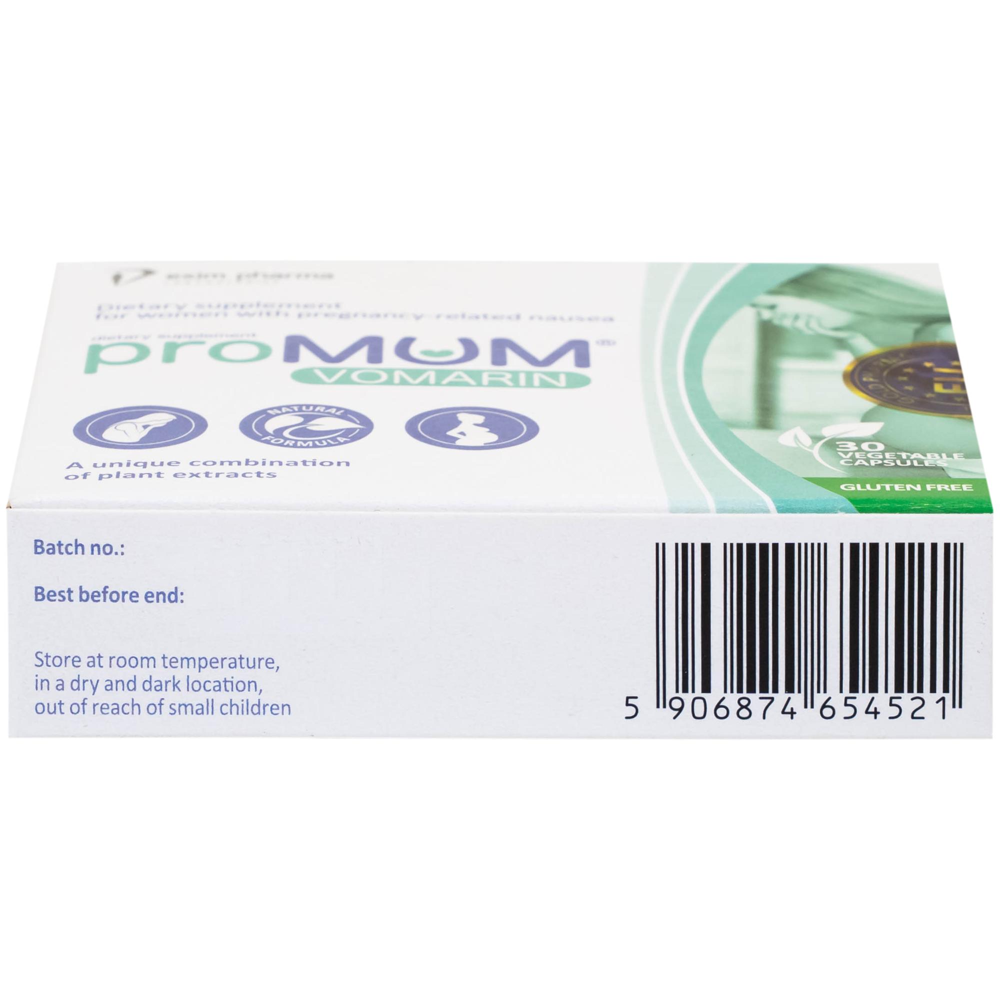 Viên uống hỗ trợ giảm buồn nôn cho phụ nữ mang thai, hỗ trợ tăng tiết sữa mẹ proMUM Vomarin (2 vỉ x 15 viên)