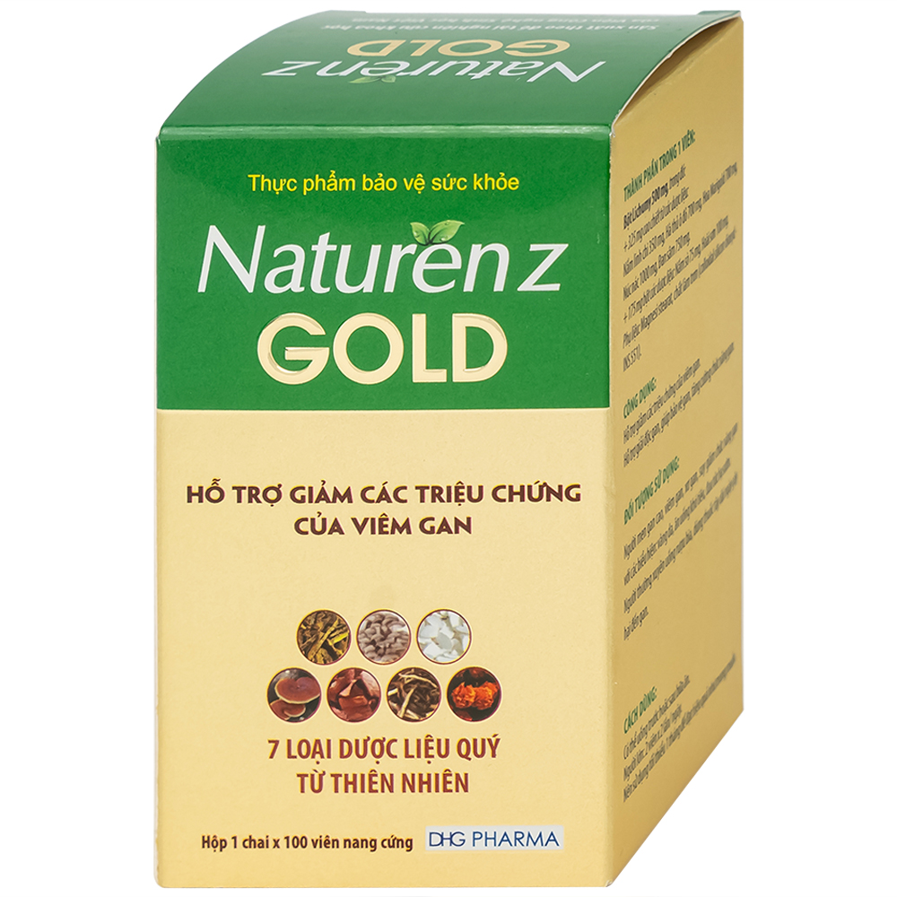 Viên uống hỗ trợ giải độc gan, giúp bảo vệ gan, giảm các triệu chứng của viêm gan Naturenz Gold DHG Pharma (100 viên)