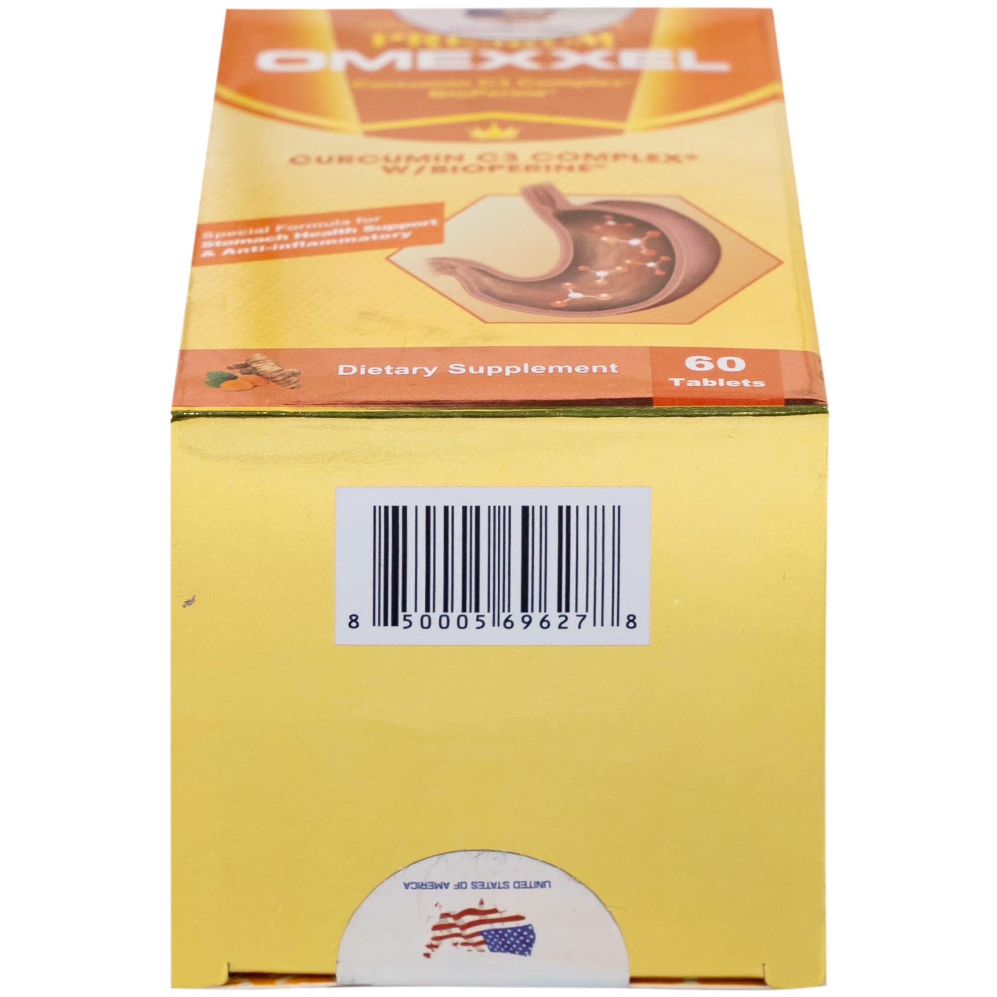 Viên uống hỗ trợ cải thiện tiêu hóa Premium Omexxel Curcumin C3 Complex W/Bioperine (60 viên)