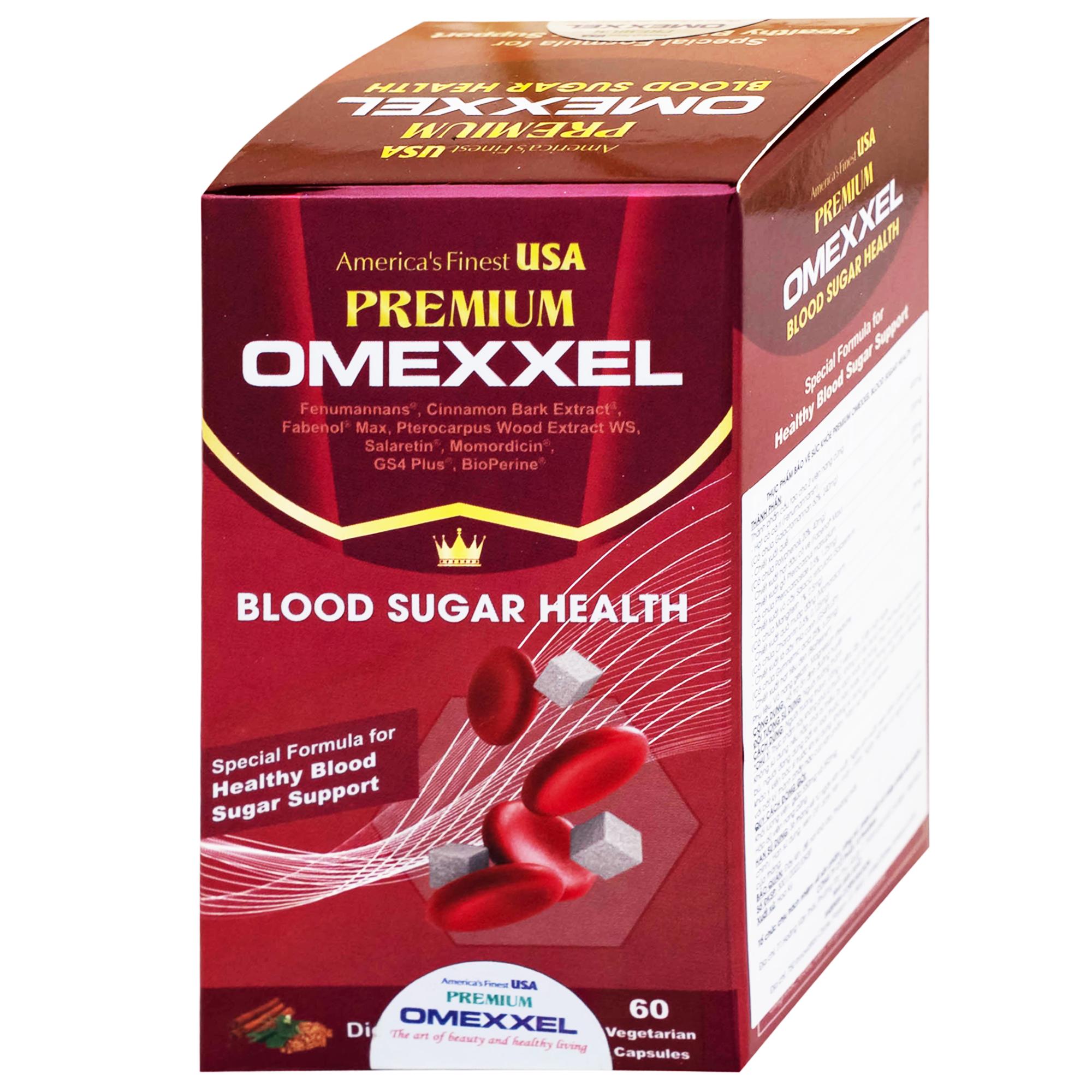 Viên uống hỗ trợ ổn định đường huyết Premium Omexxel Blood Sugar Health (60 viên)
