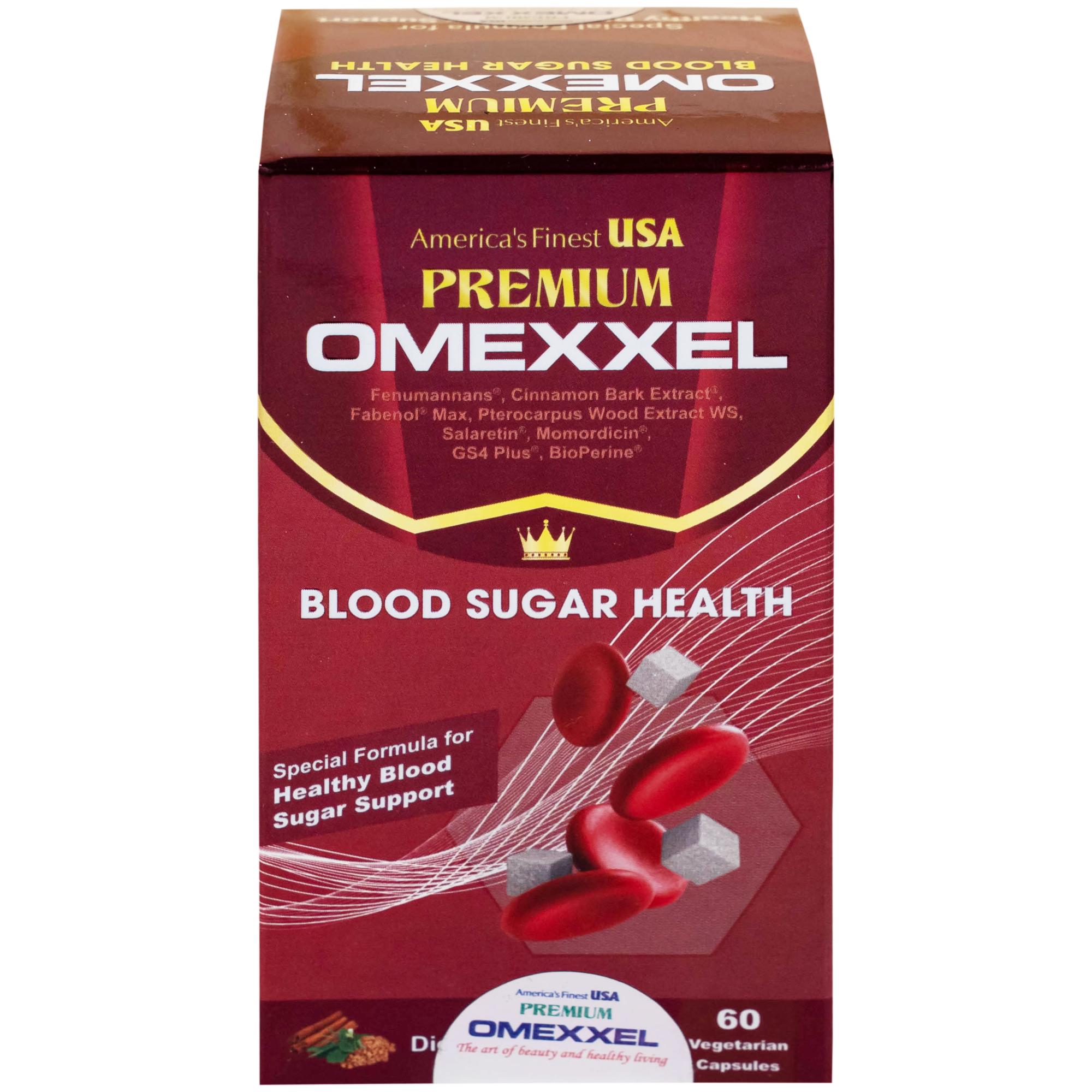 Viên uống hỗ trợ ổn định đường huyết Premium Omexxel Blood Sugar Health (60 viên)