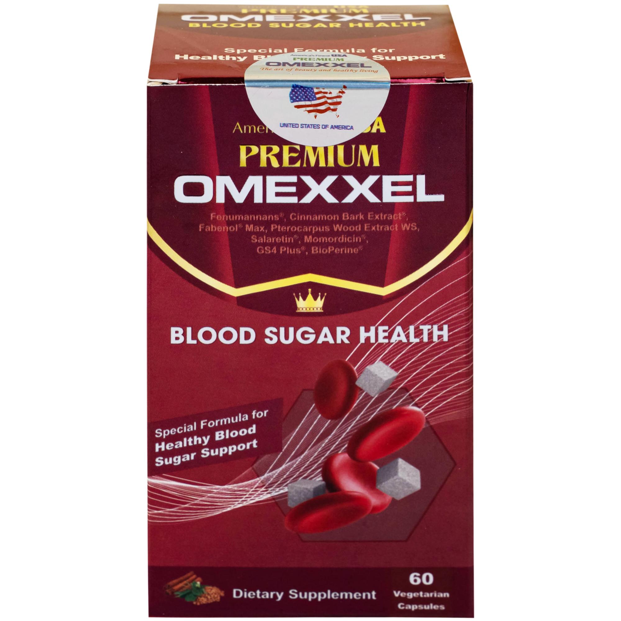 Viên uống hỗ trợ ổn định đường huyết Premium Omexxel Blood Sugar Health (60 viên)