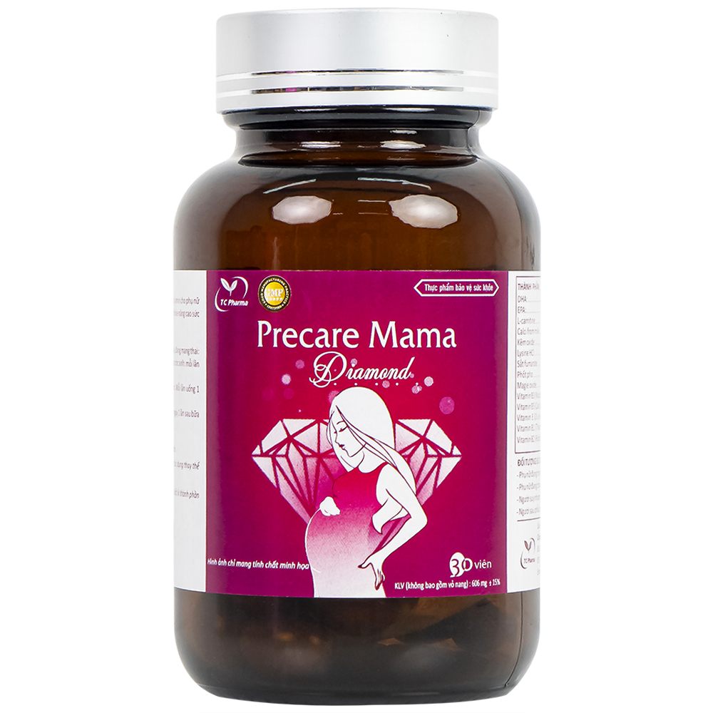 Viên uống Precare Mama Diamond cung cấp các vitamin, khoáng chất cho phụ nữ mang thai (30 viên)