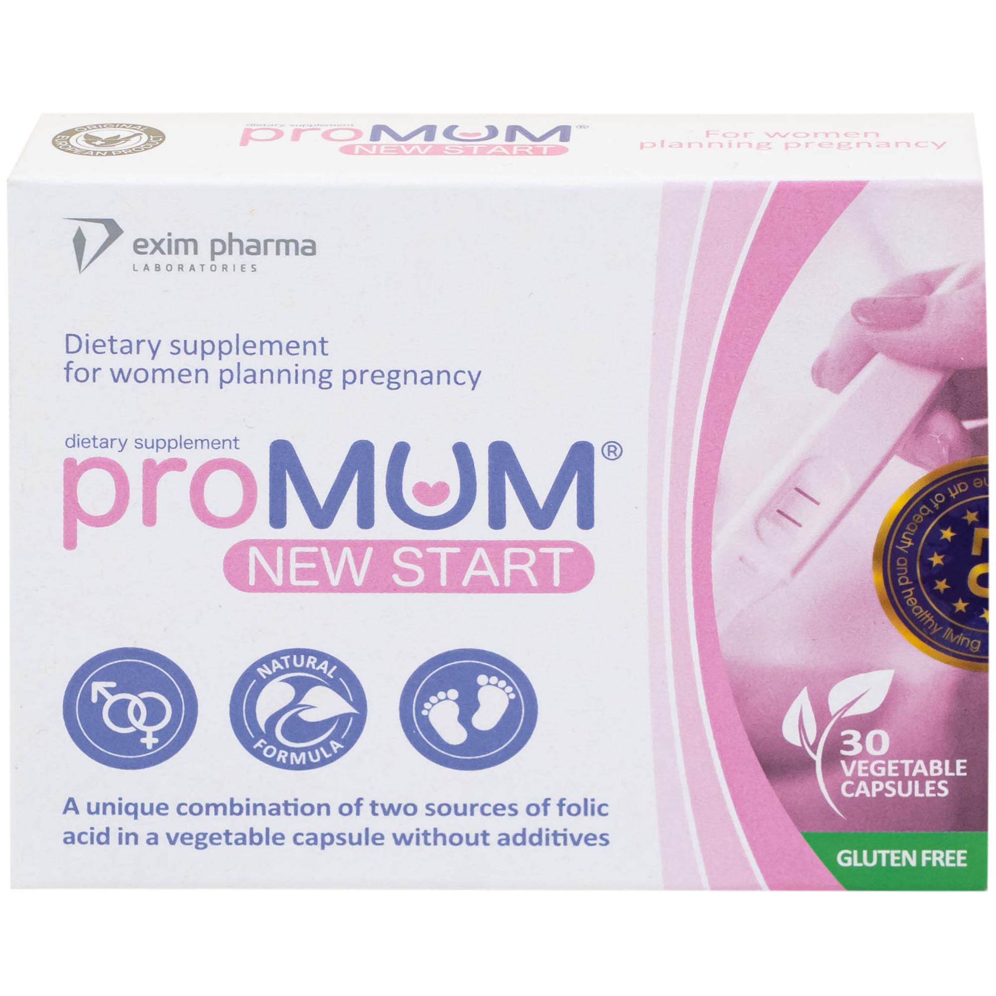 Viên uống bổ sung acid folic, kẽm, vitamin cho phụ nữ có kế hoạch mang thai proMUM New Start (2 vỉ x 15 viên)