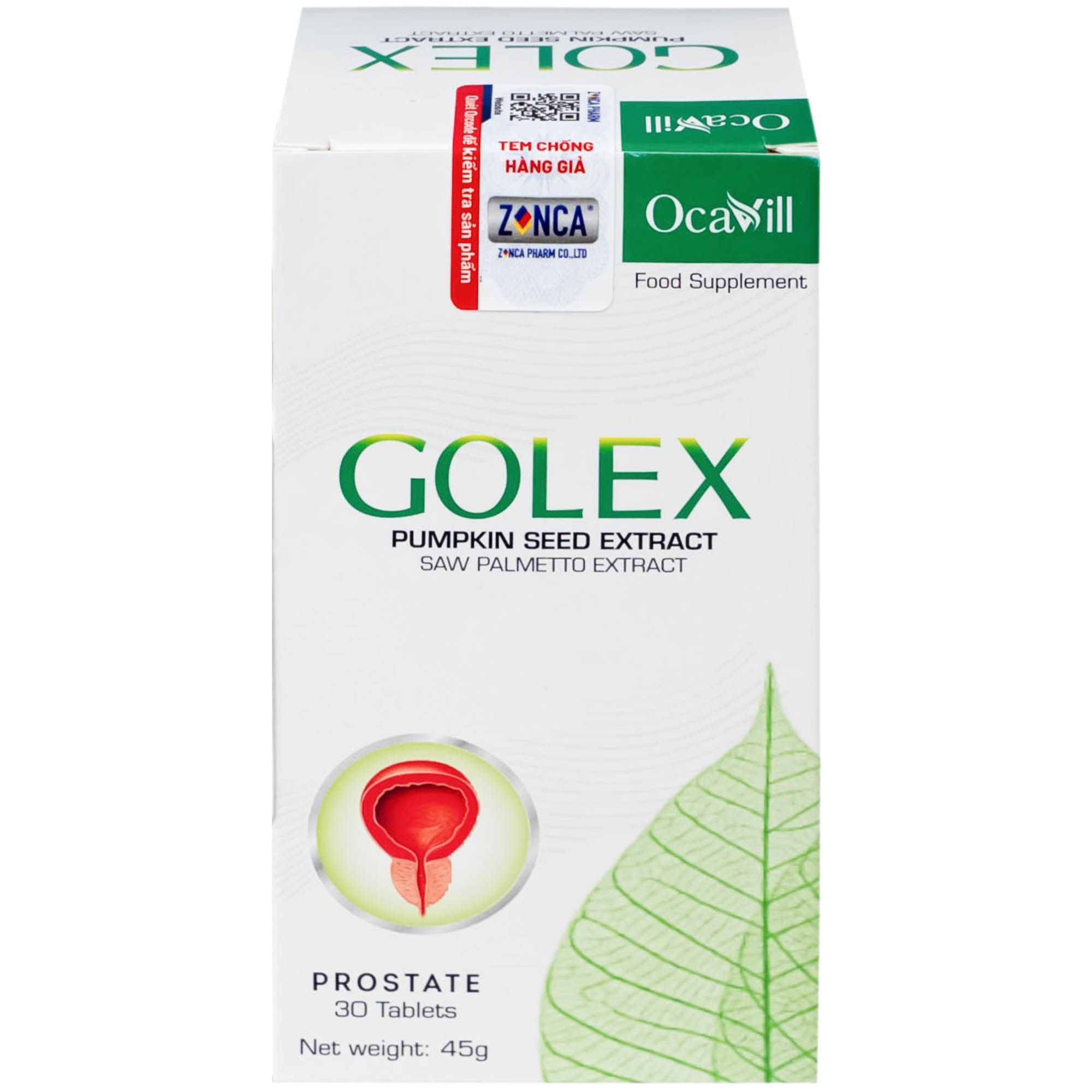 Viên uống hỗ trợ cho người phì đại lành tính tuyến tiền liệt Golex Ocavill (30 viên)