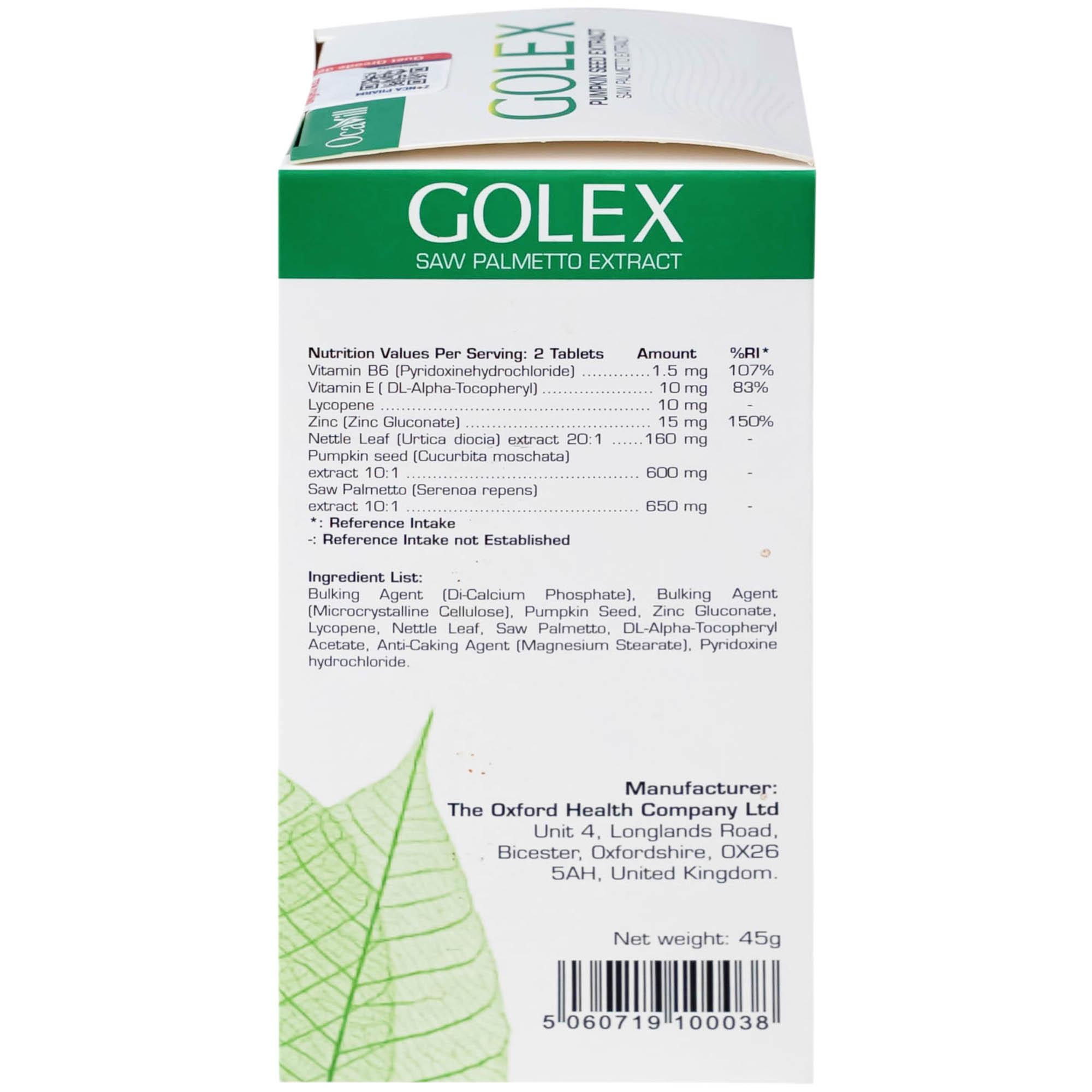 Viên uống hỗ trợ cho người phì đại lành tính tuyến tiền liệt Golex Ocavill (30 viên)