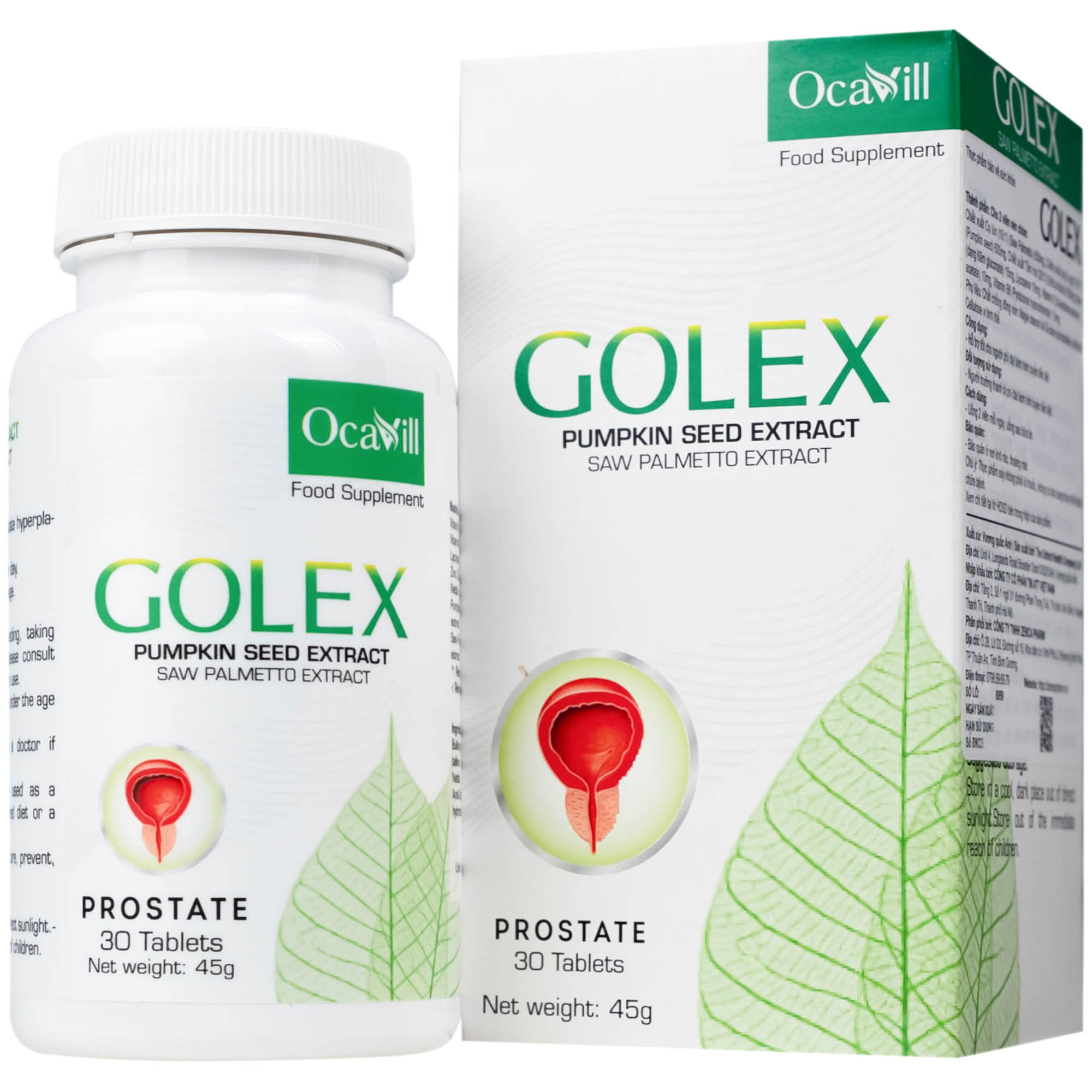 Viên uống hỗ trợ cho người phì đại lành tính tuyến tiền liệt Golex Ocavill (30 viên)