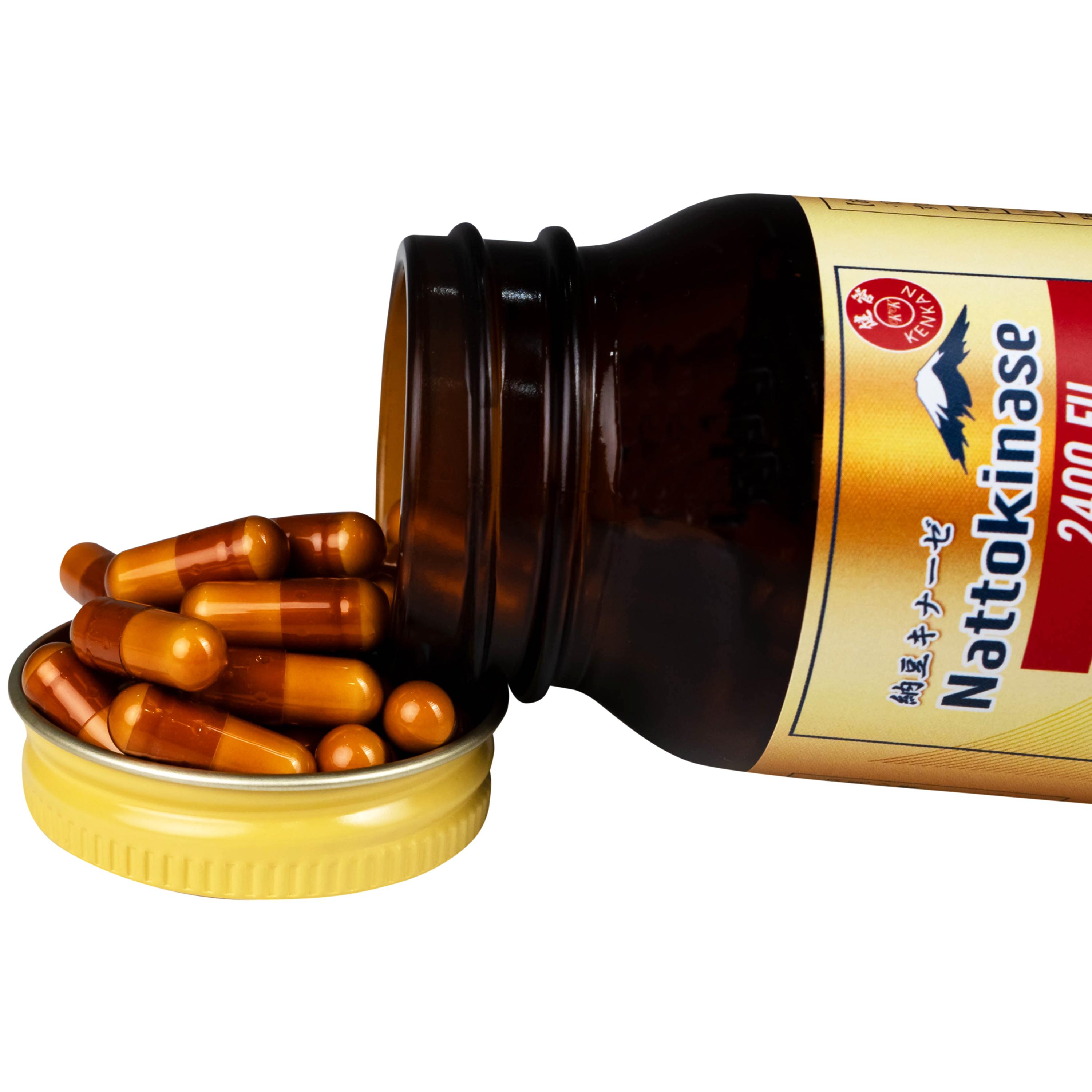 Viên uống giảm nguy cơ hình thành huyết khối, tăng cường lưu thông máu Nattokinase 2400FU KenKan (60 viên)