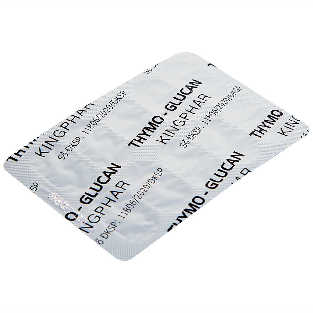 Viên uống nâng cao sức đề kháng giúp cơ thể khỏe mạnh Thymo-Glucan Kingphar (3 vỉ x 10 viên)