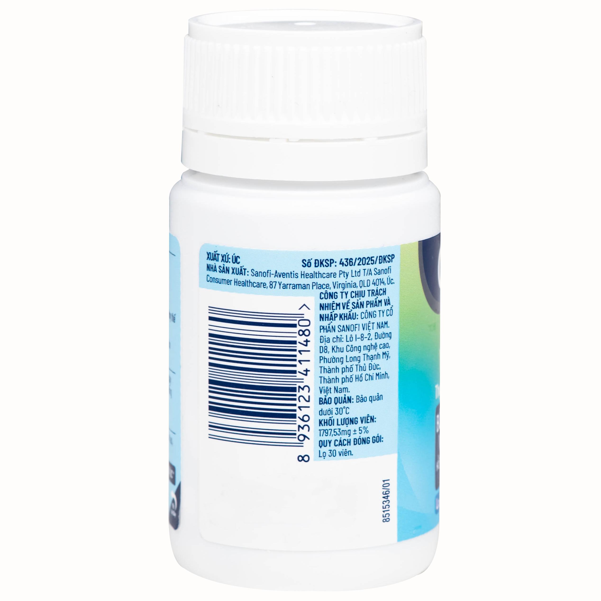 Viên uống Ostelin Calcium & Vitamin D3 Sanofi giúp tăng hấp thụ canxi, duy trì xương và răng chắc khỏe (30 viên)