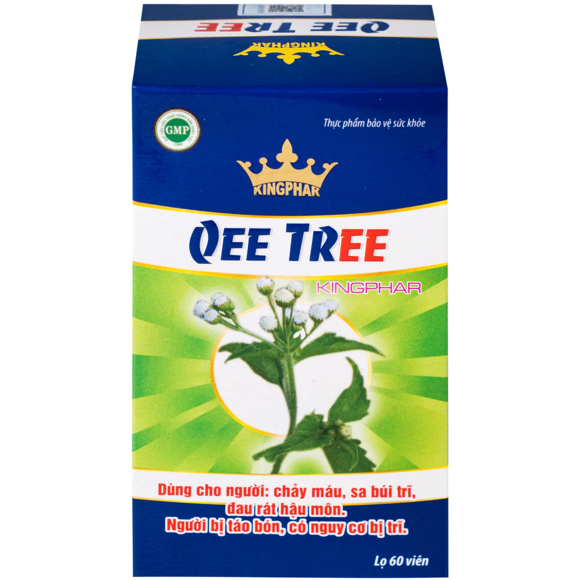 Viên uống hỗ trợ nhuận tràng, hạn chế nguy cơ bị trĩ Qee Tree Kingphar (60 viên)