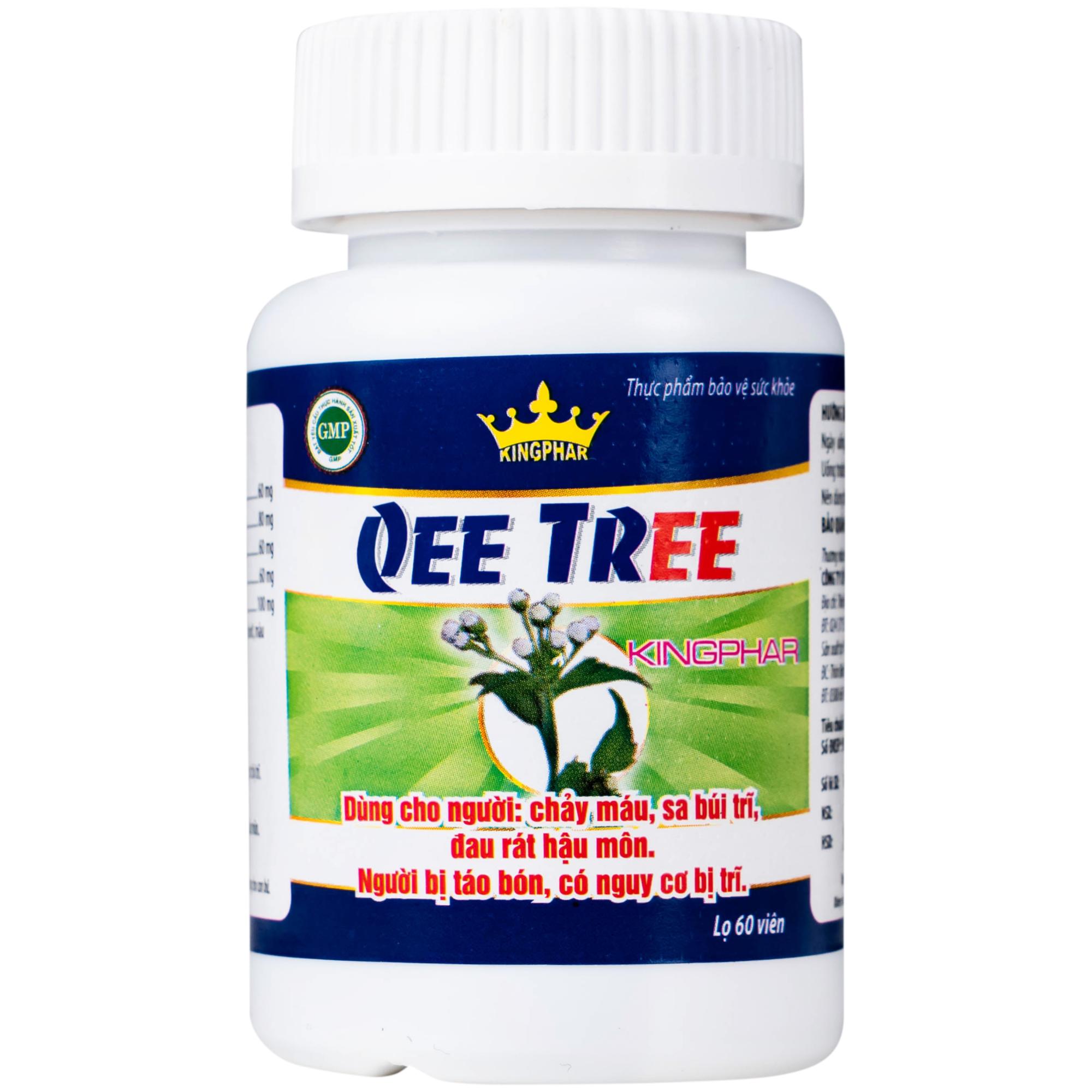 Viên uống hỗ trợ nhuận tràng, hạn chế nguy cơ bị trĩ Qee Tree Kingphar (60 viên)